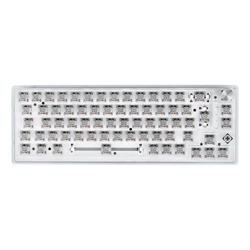 DELTACO DK460 Tastatur mit LED RGB Beleuchtung transparent Gaming-Tastatur (transparente Gaming Tastatur mit LED Beleuchtung)