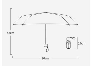 Coonoor Taschenregenschirm Reise-Sonnenregenschirm, Mini Regenschirm mit Schutzhülle