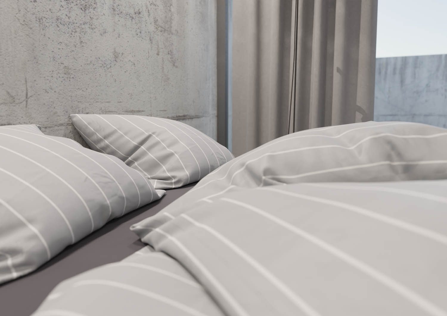 BETTWAESCHE-MIT-STIL Bettwäsche Mako Satin Bettwäsche Urban Stripe, Mako-Sa günstig online kaufen