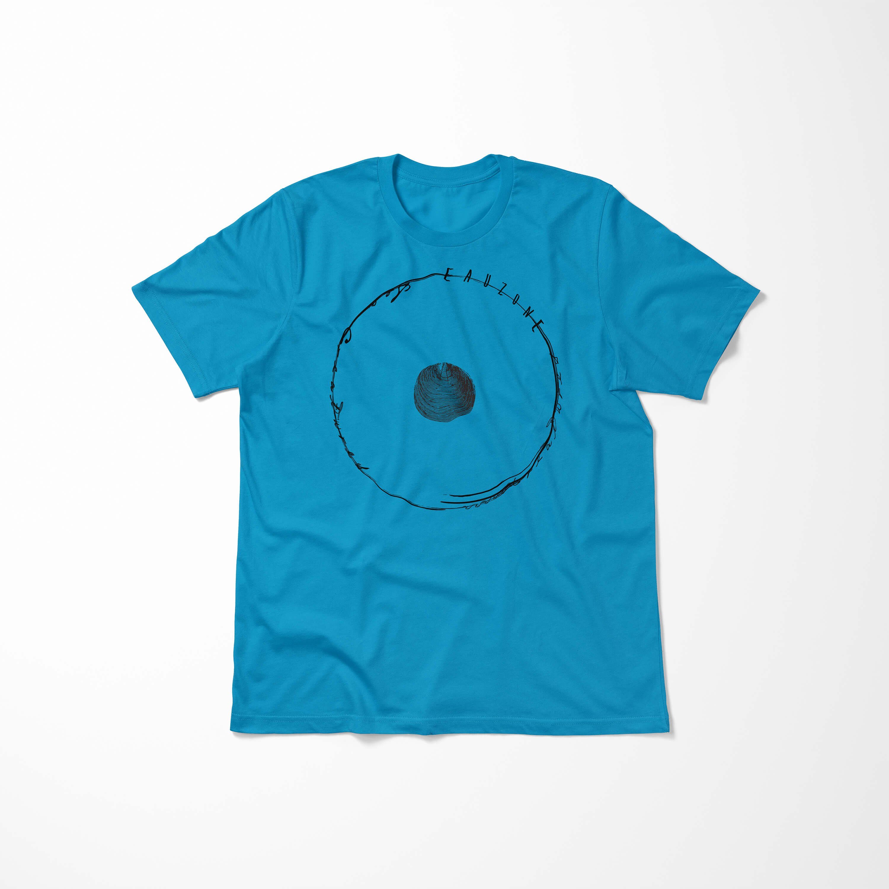 005 T-Shirt Creatures, Sea sportlicher Sea Schnitt - Sinus feine Struktur T-Shirt Tiefsee und Fische Art Serie: Atoll /