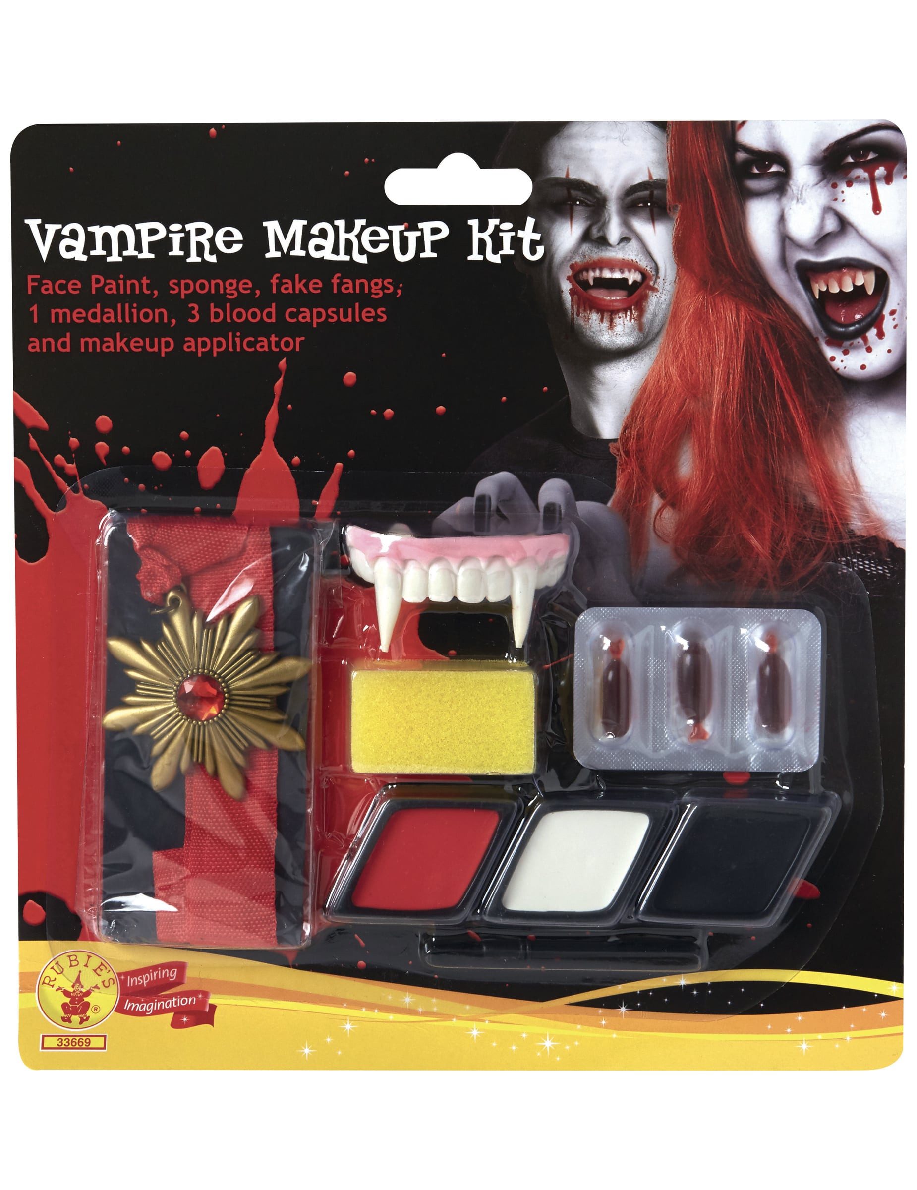 Rubie´s Kostüm Vampir-Make-up-Set mit Accessoire Halloween bunt