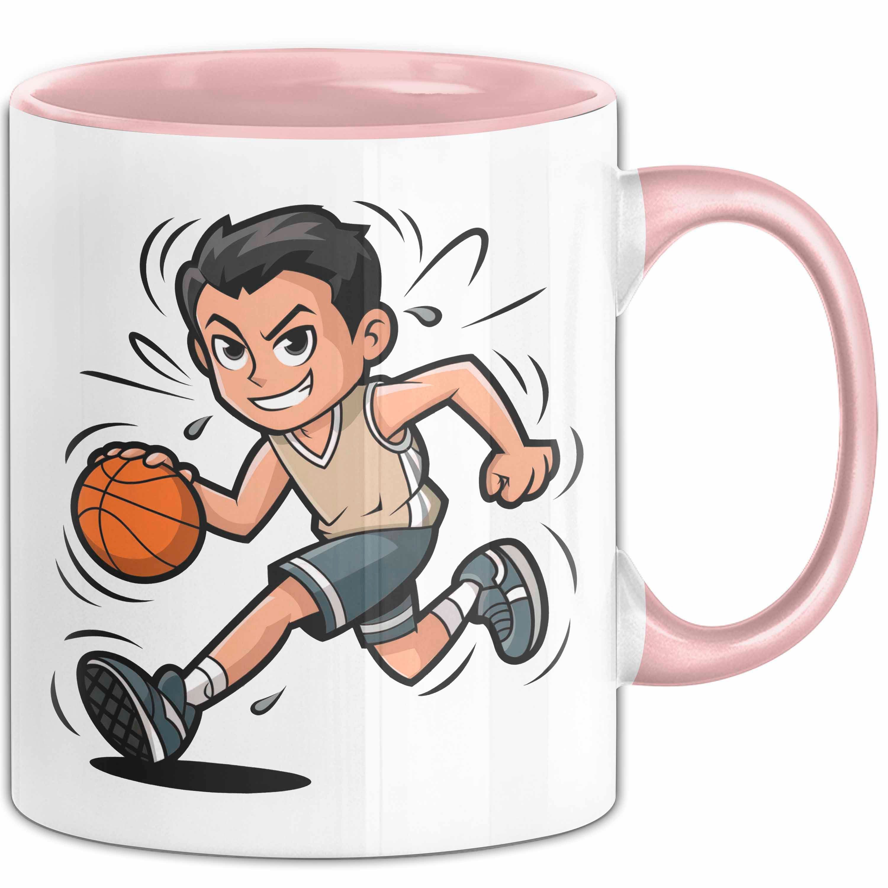 Trendation - Basketball Mädchen Tasse Sport Geschenk Frauen Echte Mädchen Spielen Basketball-Spielerin (Grün