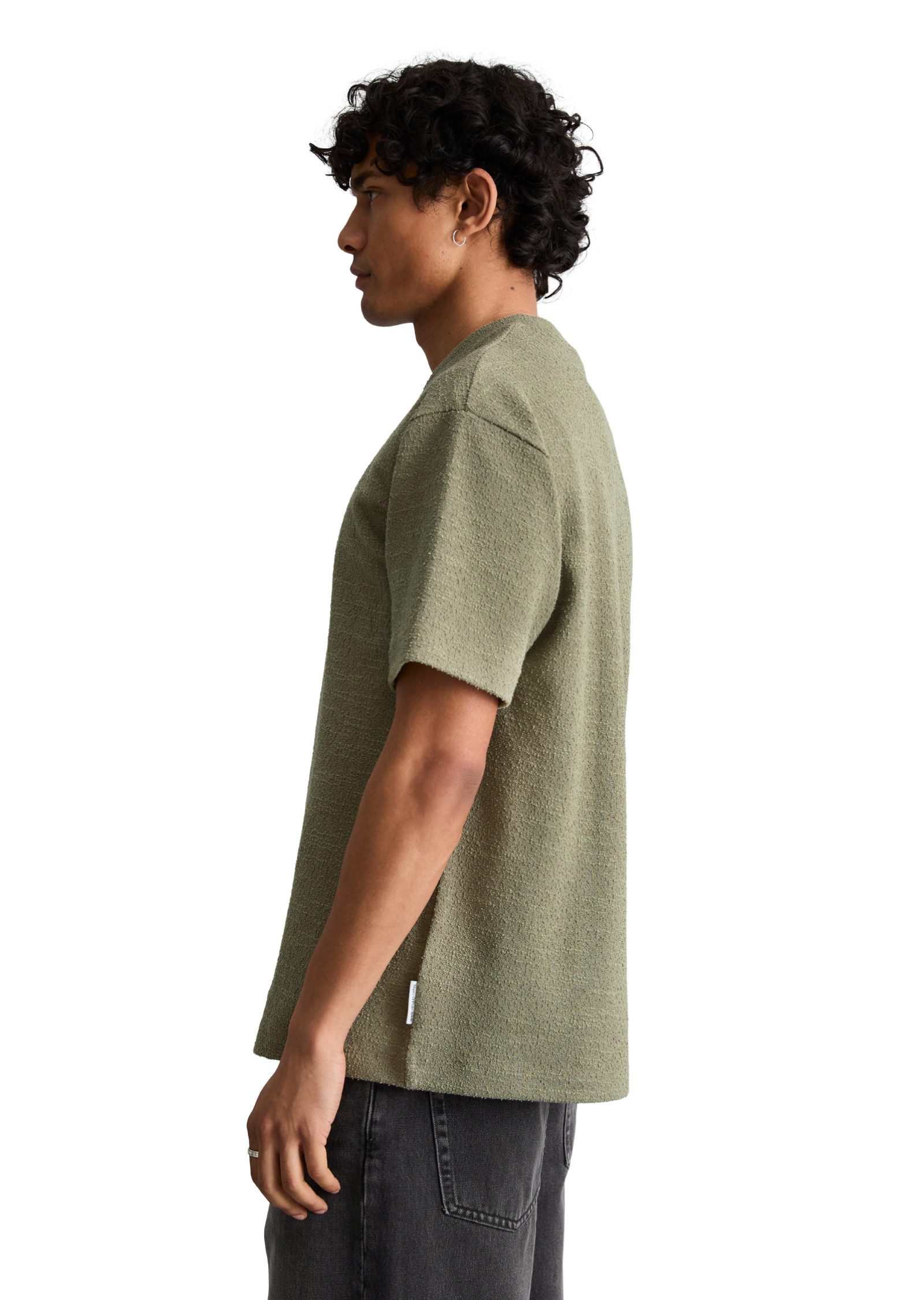 Marc O'Polo DENIM T-Shirt mit feiner Bouclé-Struktur
