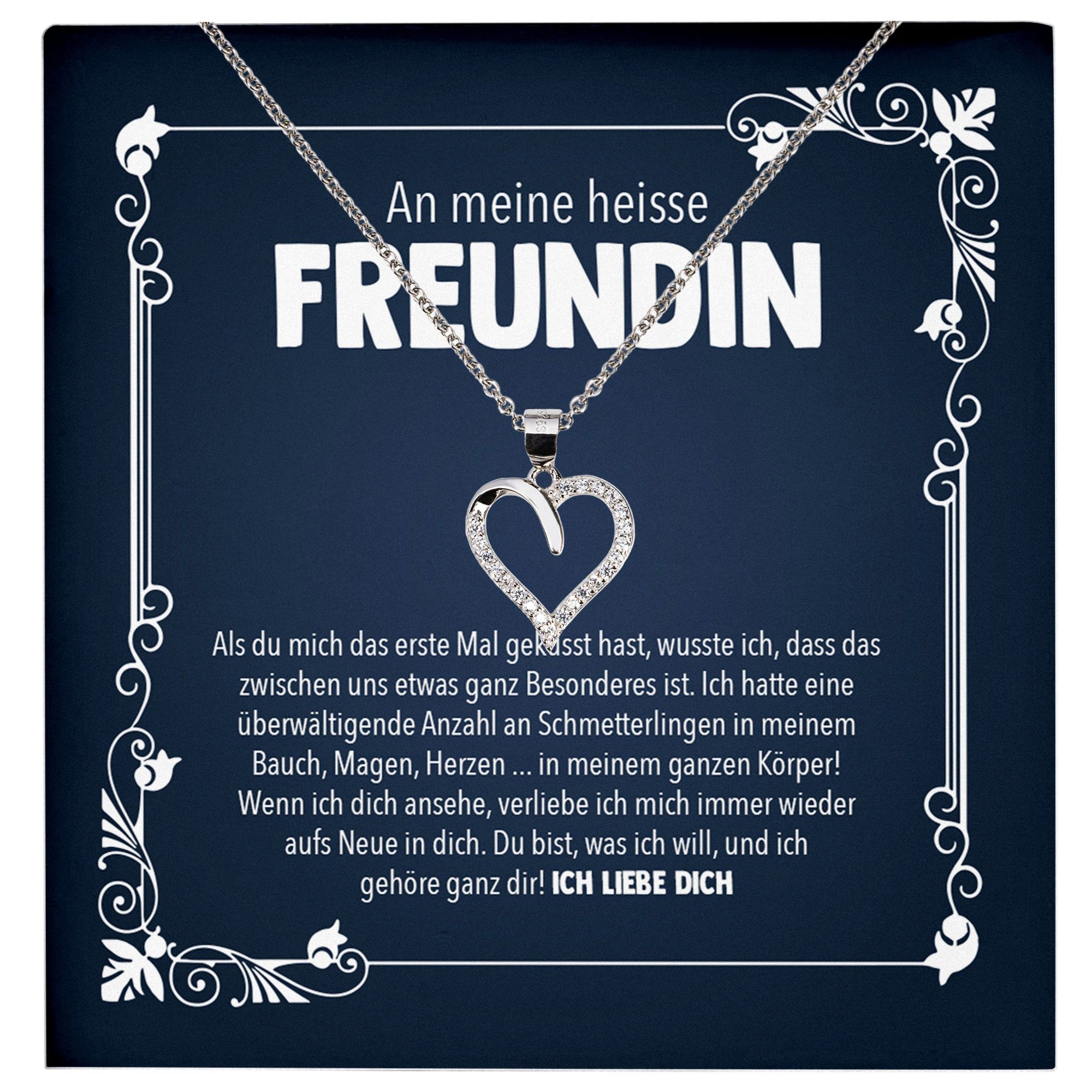 Schmuckset Heisse Freundin Geschenk Valentinstag Ich Liebe Dich Frauen Halskette