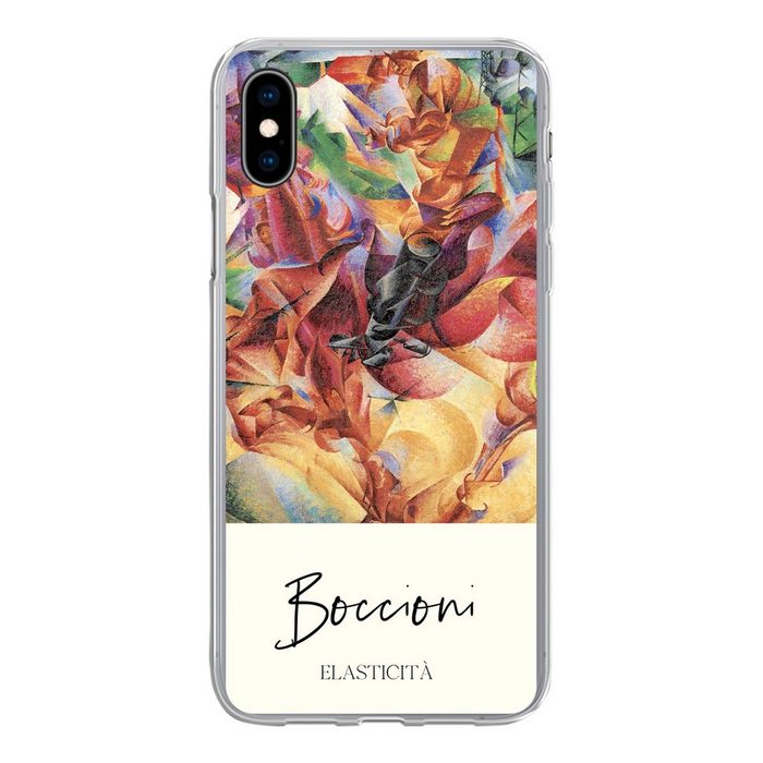 MuchoWow Handyhülle Kunst - Umberto Boccioni - Elasticità Handyhülle Apple iPhone Xs Smartphone-Bumper Print Handy