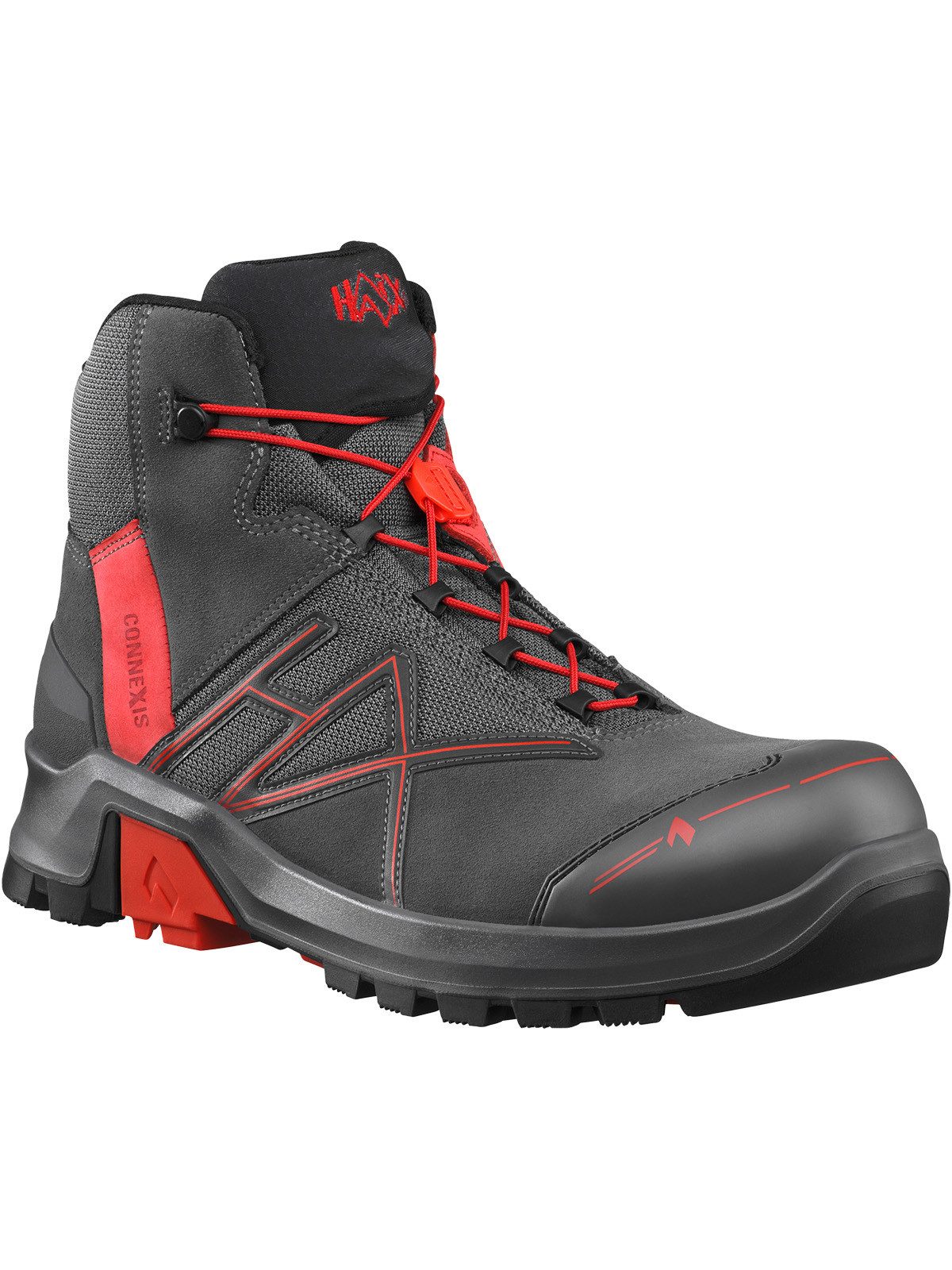 haix Haix CONNEXIS Safety+ GTX mid grau/rot Arbeitsschuh