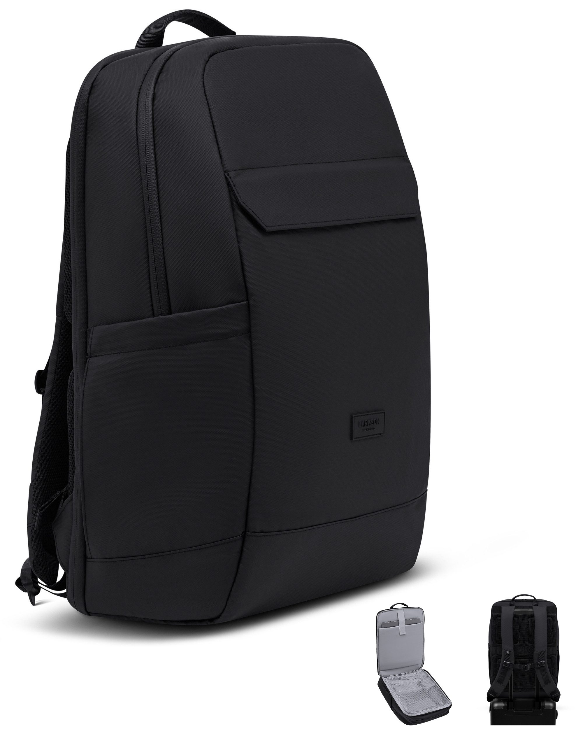 LARKSON Rucksack Bjarne Business Rucksack für Herren, Kleines Handgepäck für Geschäftsreisen, 17 Zoll Laptopfach