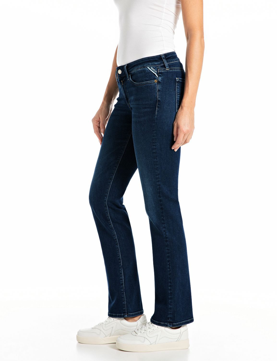 Replay Bootcut-Jeans NEW LUZ mit gesticktem R an der Gesäßtasche – Bild 4 von 5