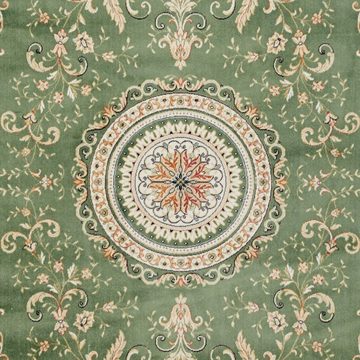 Teppich Orientalischer Samt Teppich Fransen Antik Negar Grün, NOURISTAN, rechteckig, Höhe: 5 mm