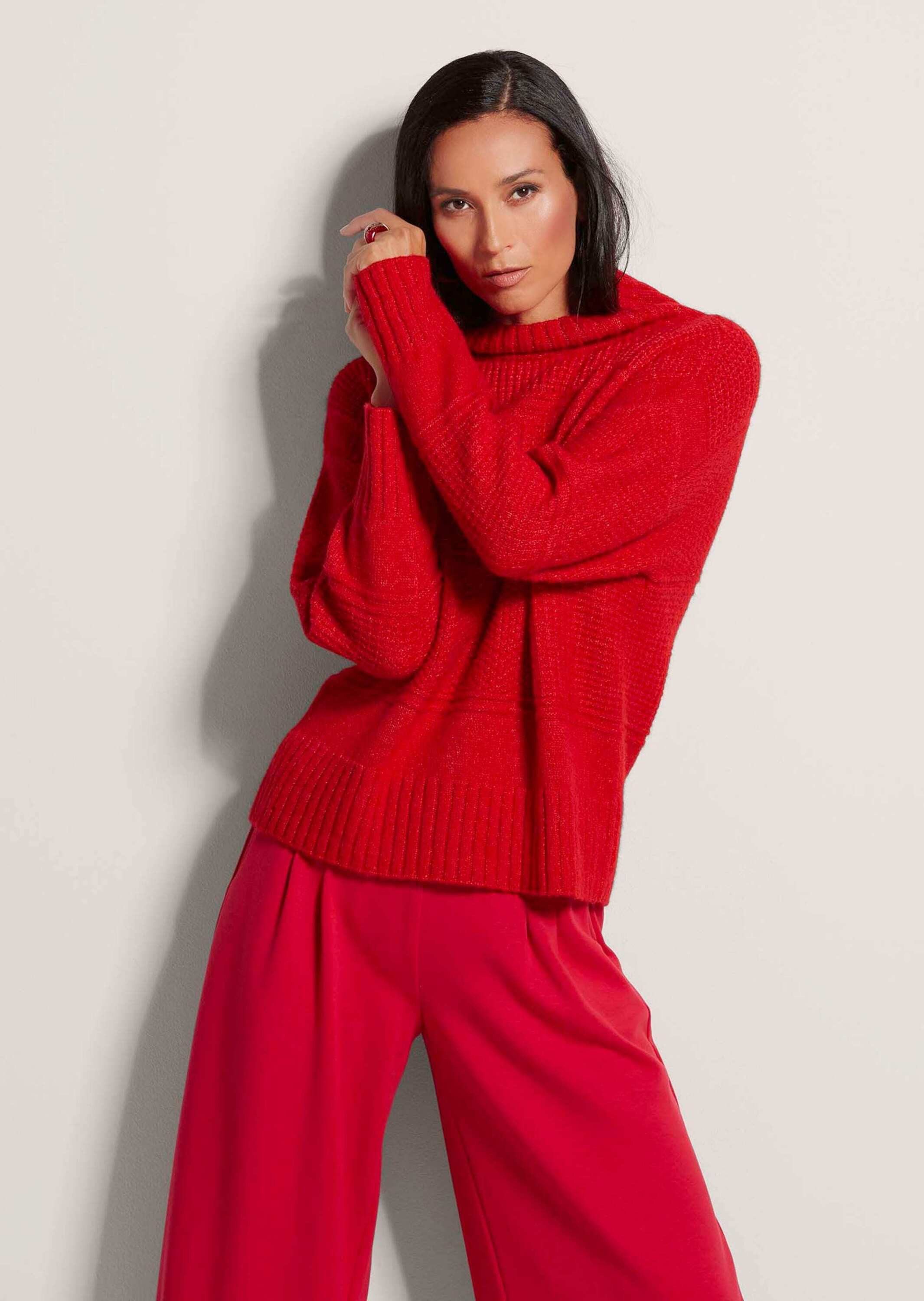 Strickpullover Stehkragen-Pullover