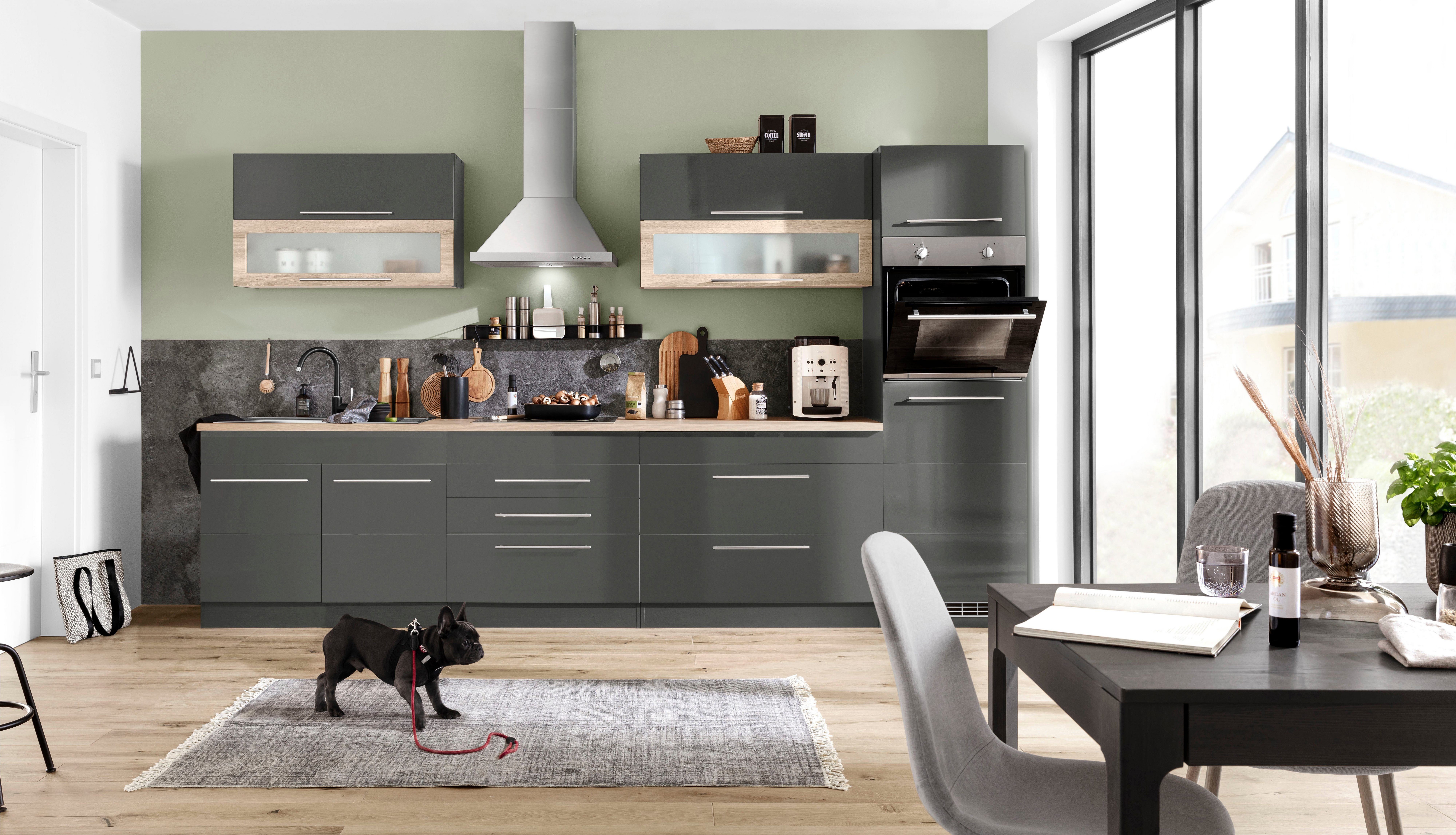 KOCHSTATION Küchenzeile KS-Wien, Breite 340 cm, günstig online kaufen