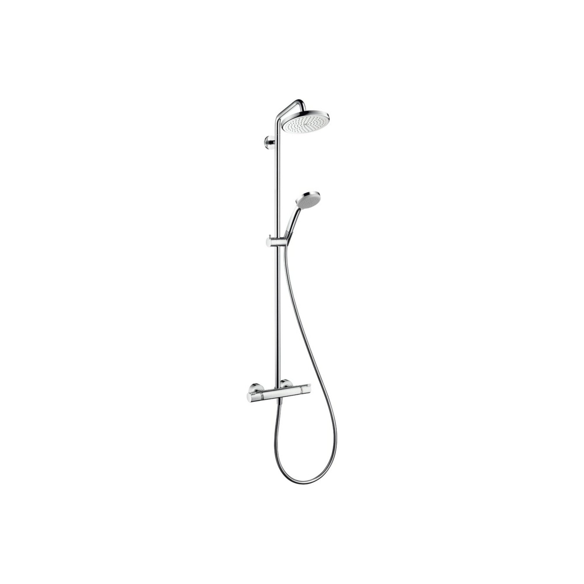 hansgrohe Duschsystem hansgrohe Showerpipe Croma 220 mit Thermostat, chrom