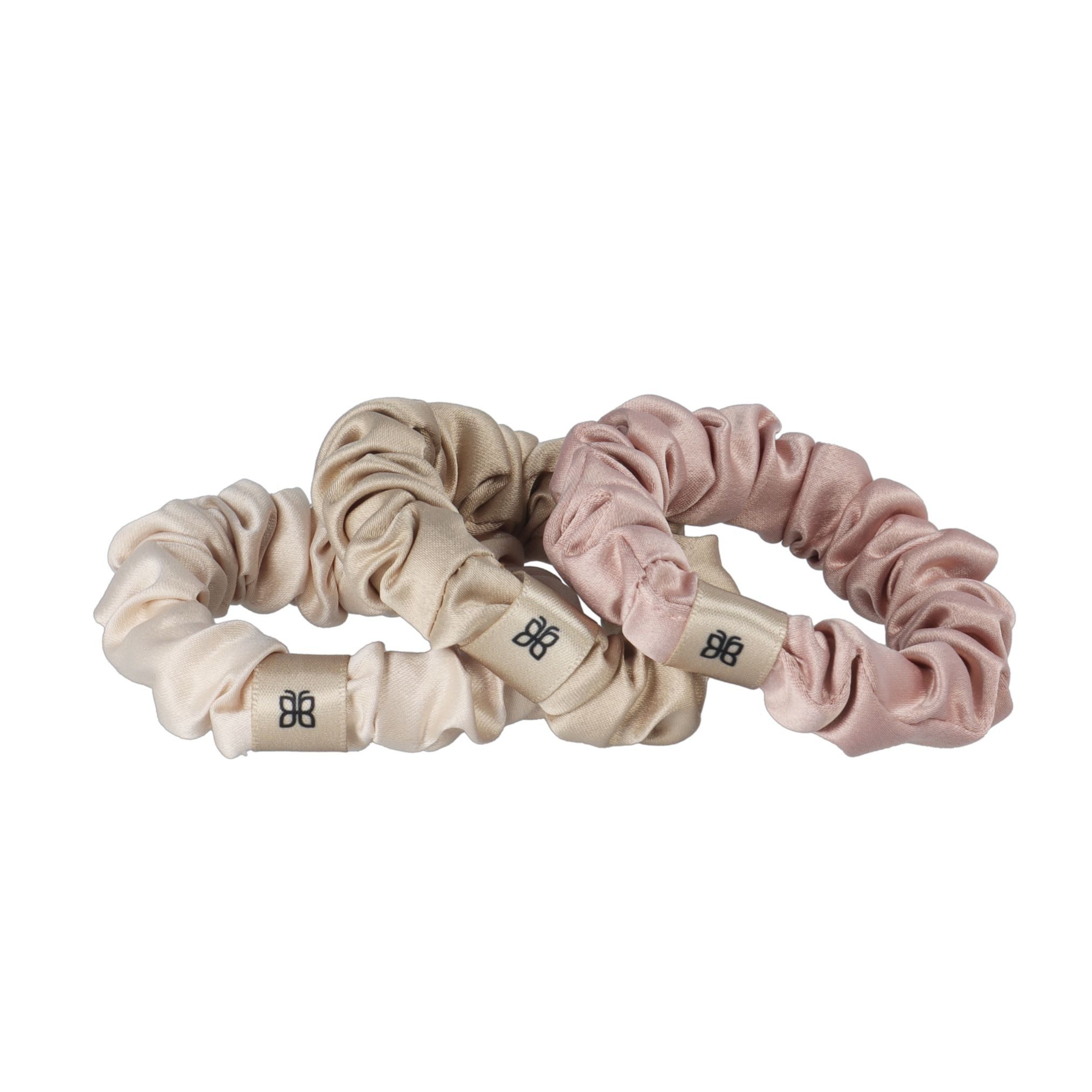 PARSA Beauty Haargummi Signature Collection Scrunchie 3er Set in Rosé & Beige