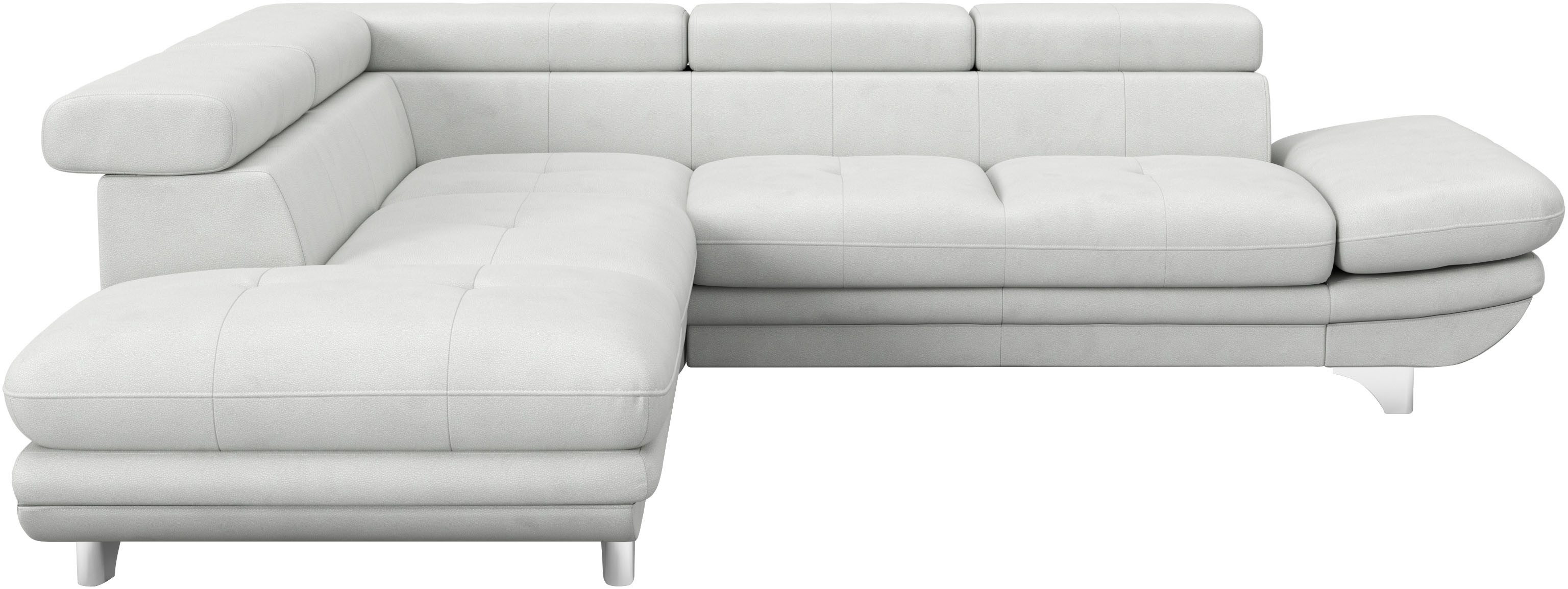 COTTA Ecksofa Enterprise L-Form, mit Arm- & Kopfteilverstellung, wahlweise mit Bettfunktion