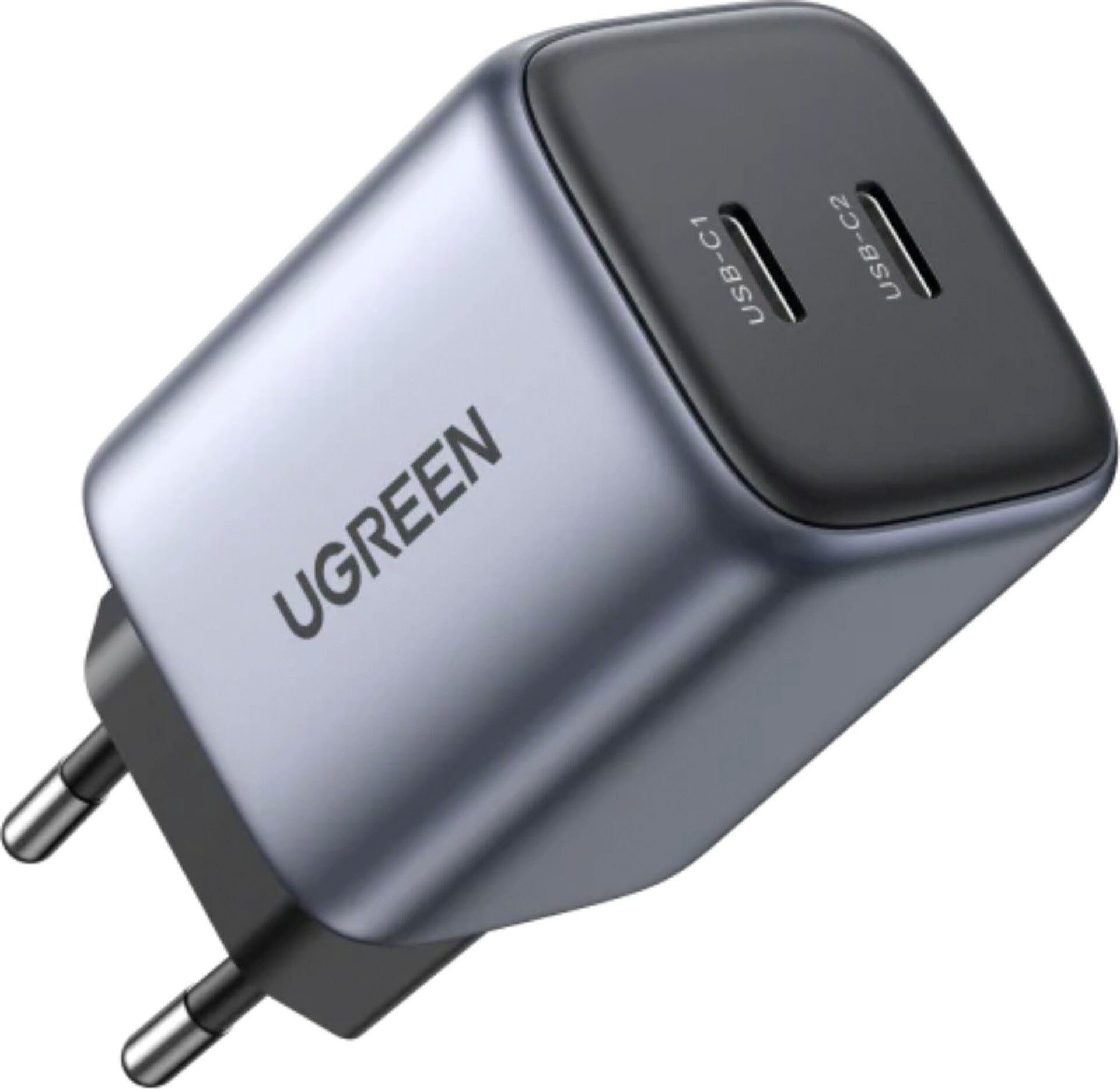 UGREEN USB Reiseladegerät Typ C 25W Power Delivery + USB Kabel Typ C 2M  Smartphone-Ladegerät