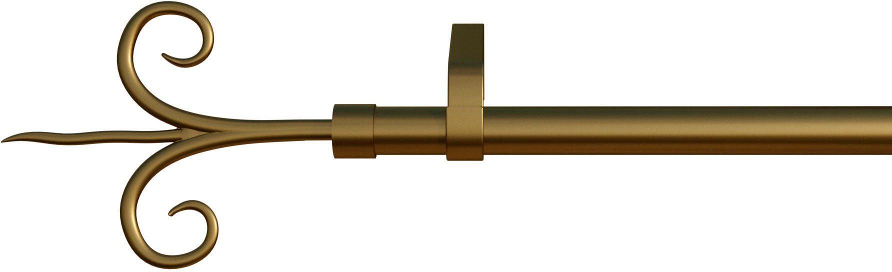 Gardinenstange Pienza, indeko, Ø 16 mm, 1-läufig, Wunschmaßlänge, mit Bohren,  verschraubt, Eisen | Gardinenstangen