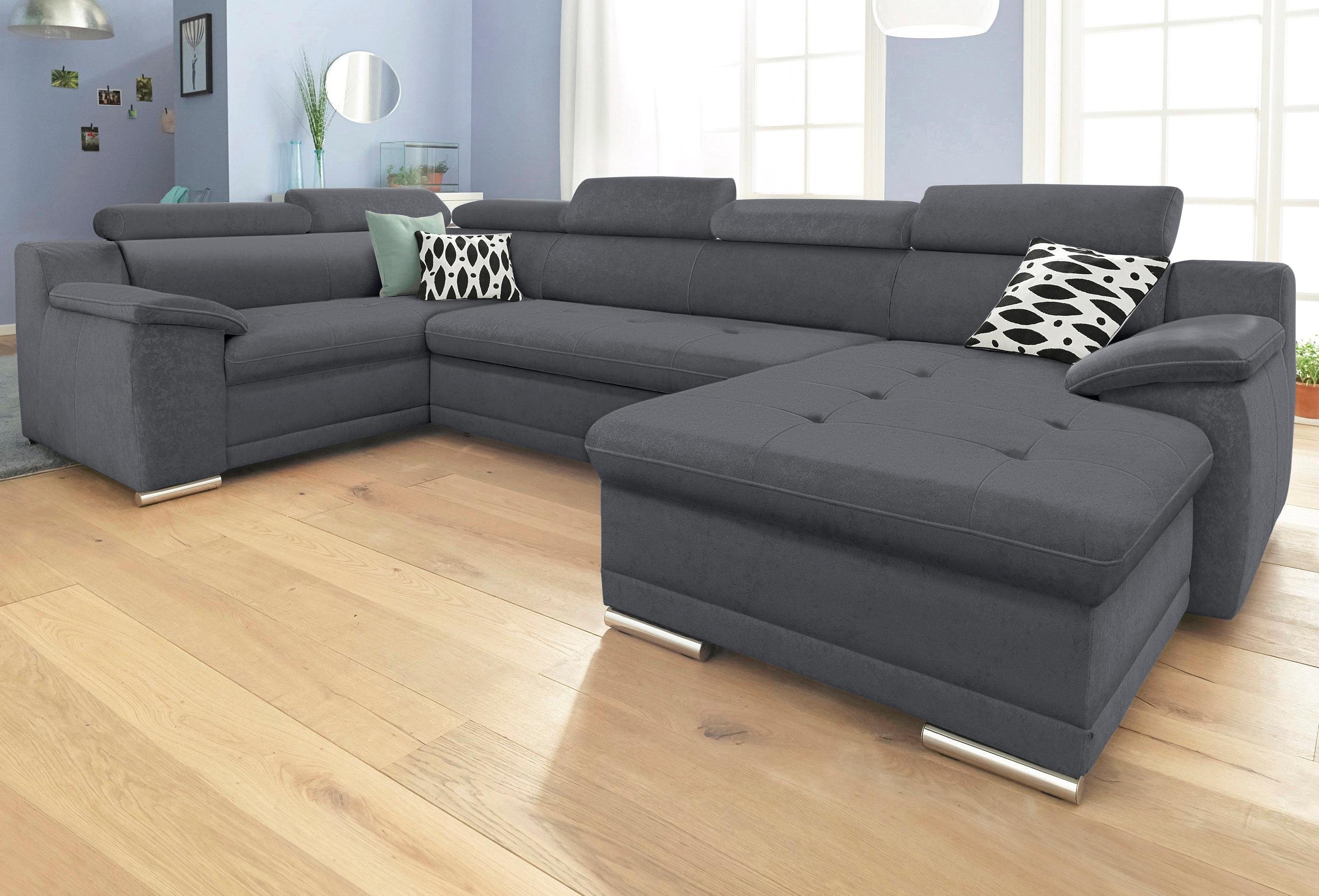 sit&more Wohnlandschaft Andiamo U-Form, mit Kopfteilverstellung, wahlweise mit Bettfunktion