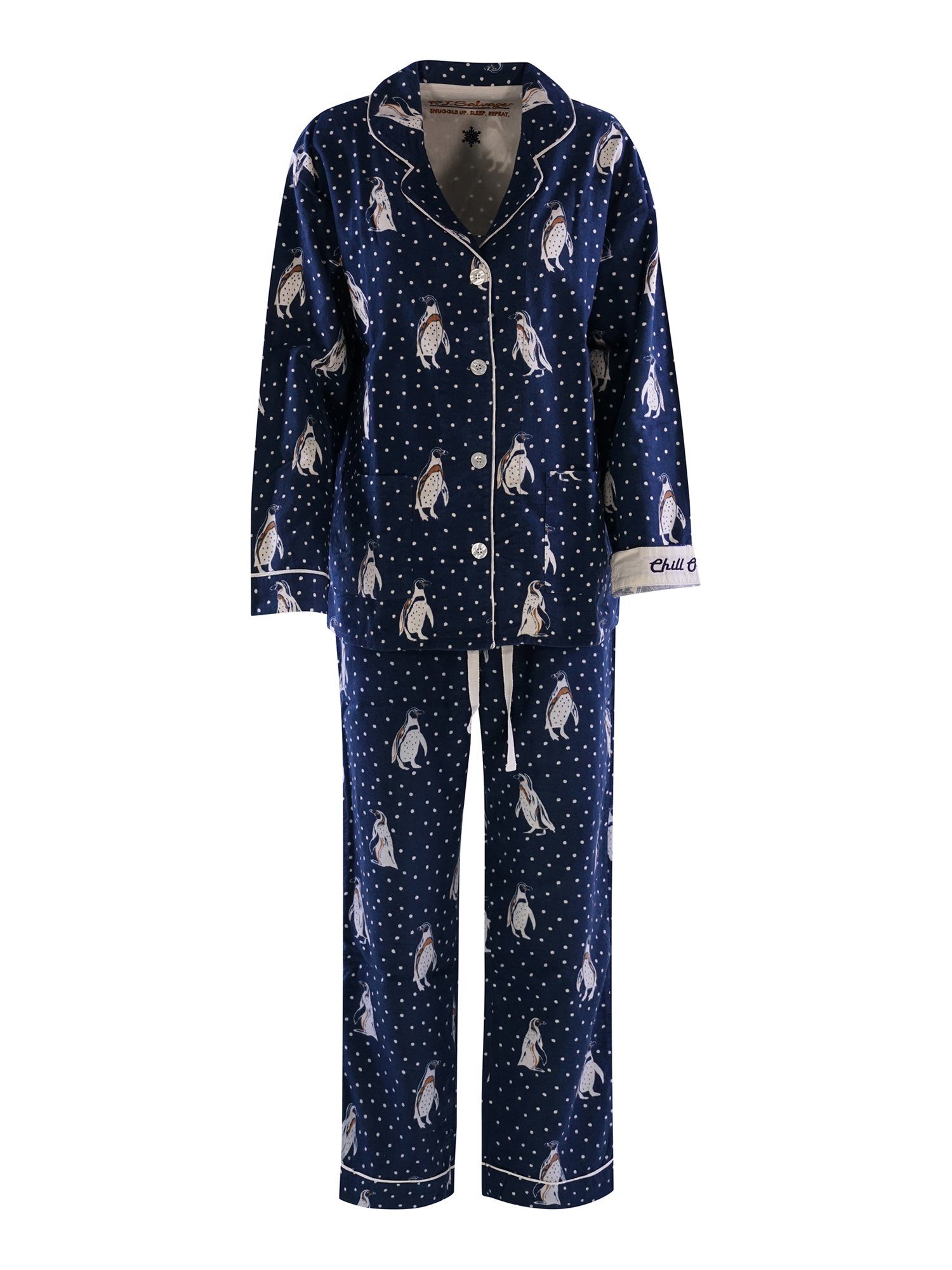 Flanells pyjama blaugrün PJ Pyjama Salvage schlafanzug schlafmode