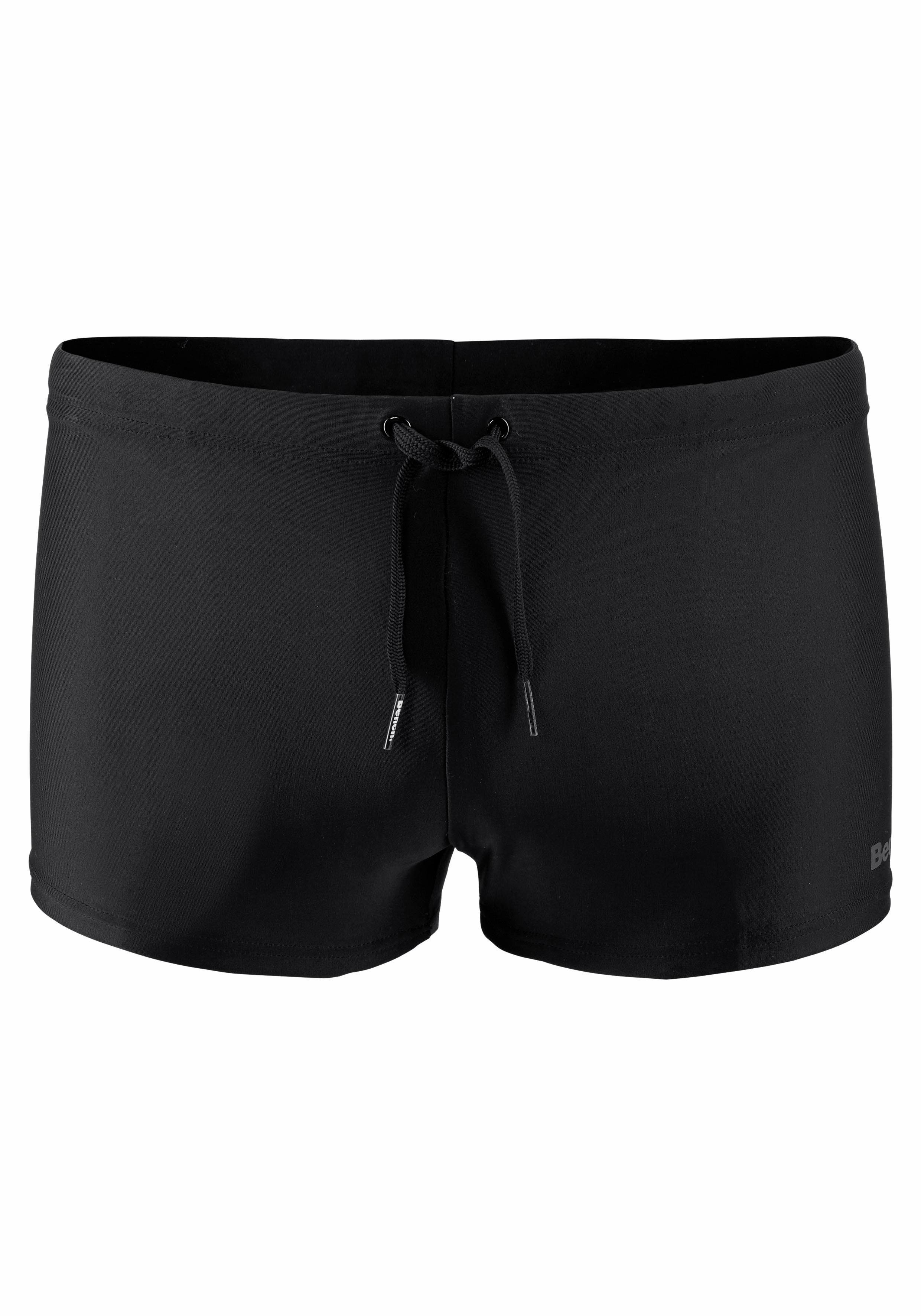 Bench. Boxer-Badehose mit Logodruck schwarz