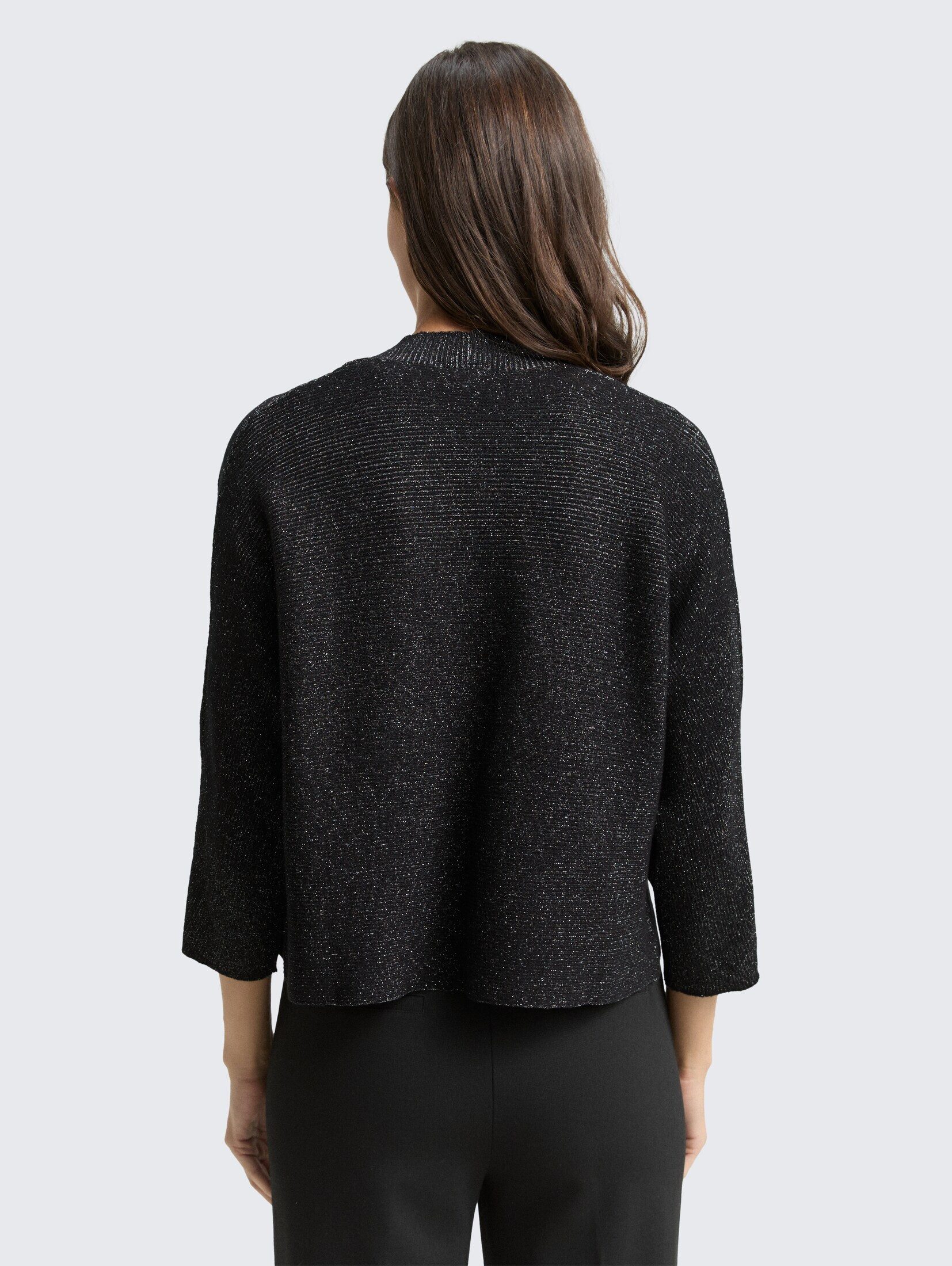 TOM TAILOR Cardigan Pullover & Strickjacken Cropped Cardigan mit Glitzer-Effekt