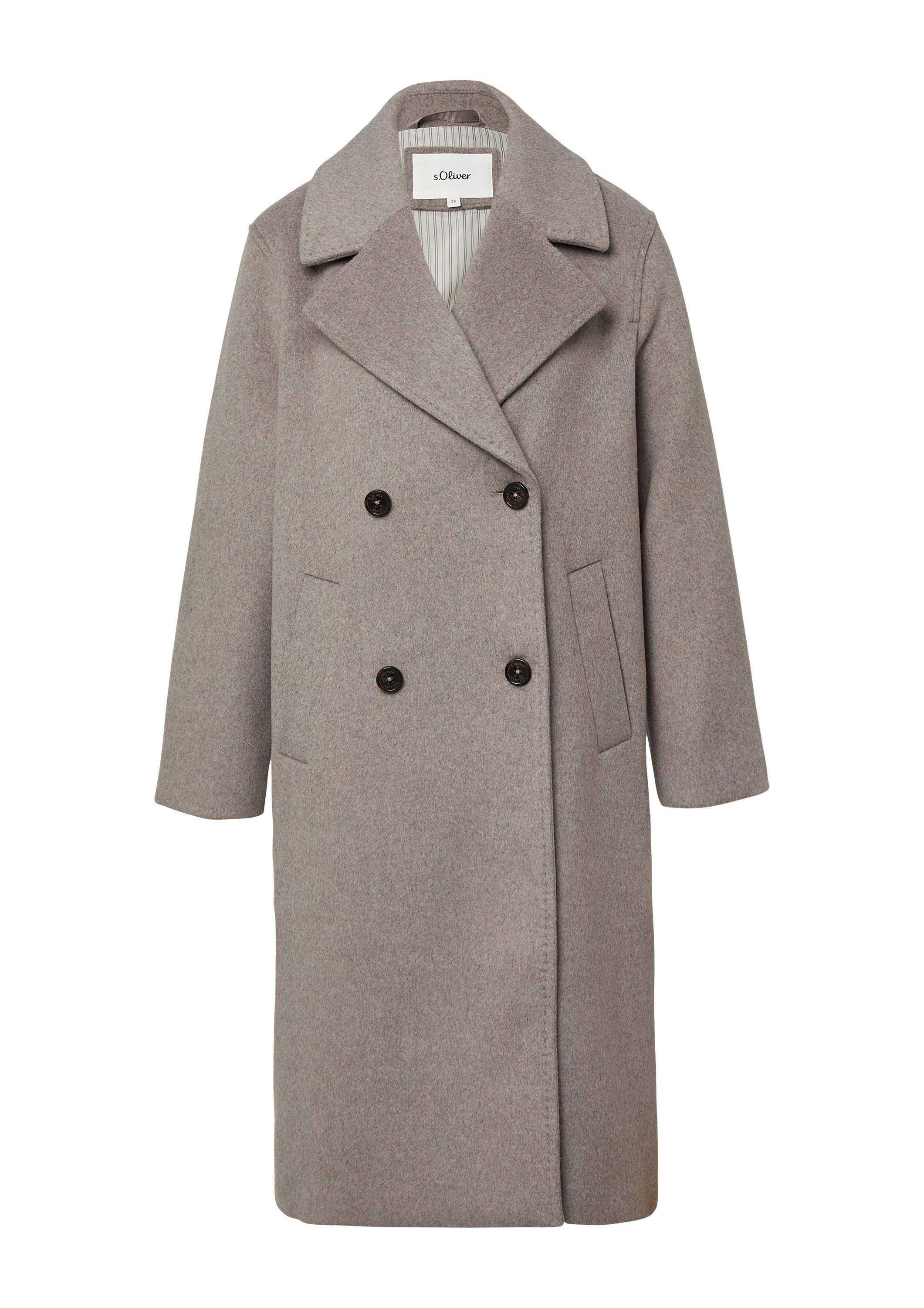 s.Oliver Wintermantel Outdoor-Mantel Doppelreihiger Mantel mit Reverskragen günstig online kaufen