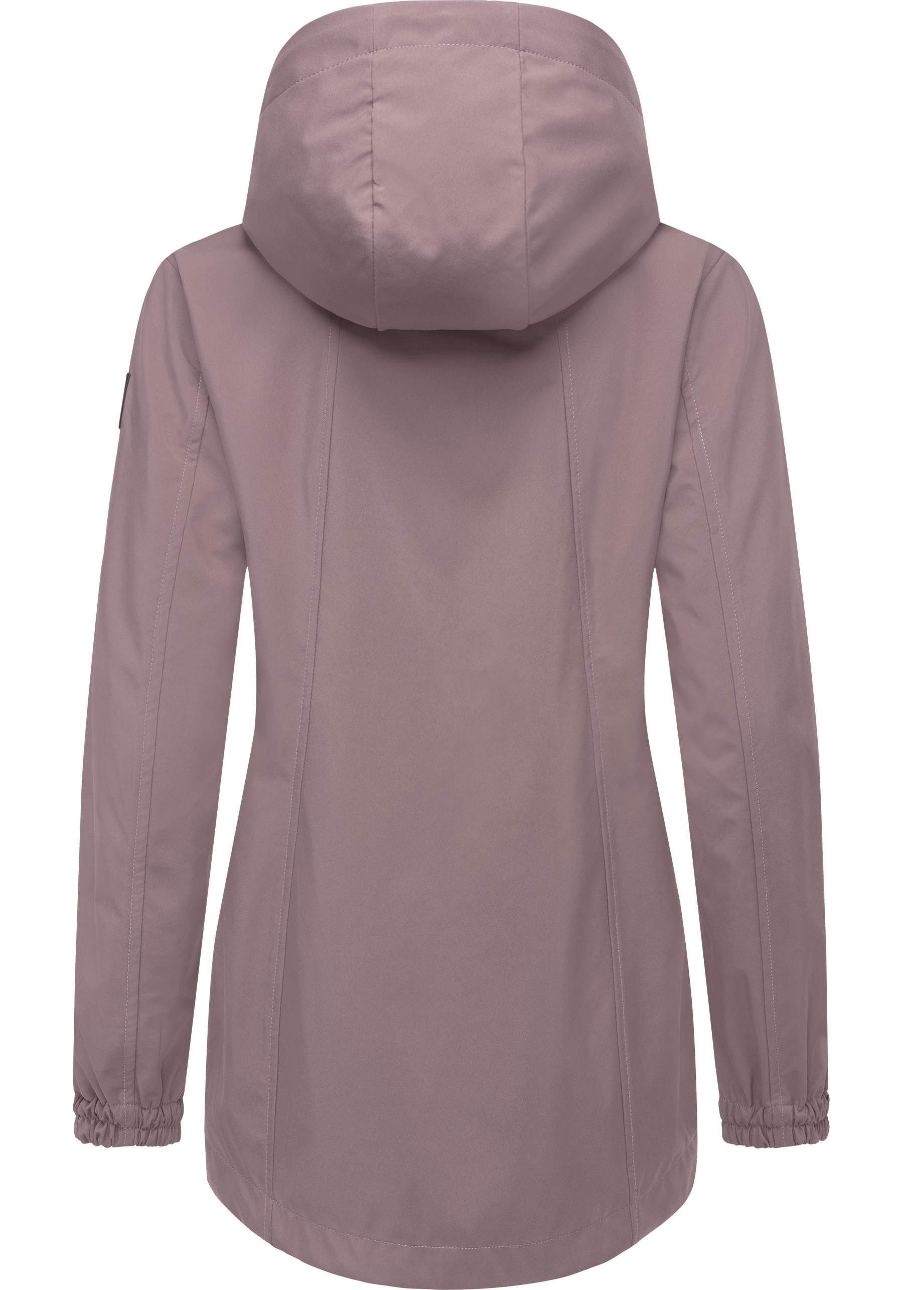 Ragwear Kurzmantel Zuzka Sport Wasserdichter kurzer Übergangsmantel für Damen