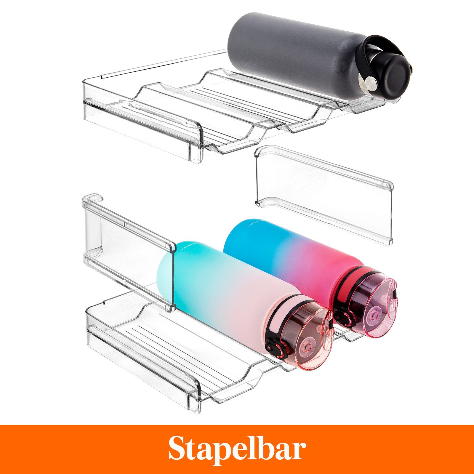 Lifewit Küchenorganizer-Set Stapelbarer Flaschenhalter für Schrank, Gefrierschrank, Vorratskammer, Stapelbar – Bild 3 von 5