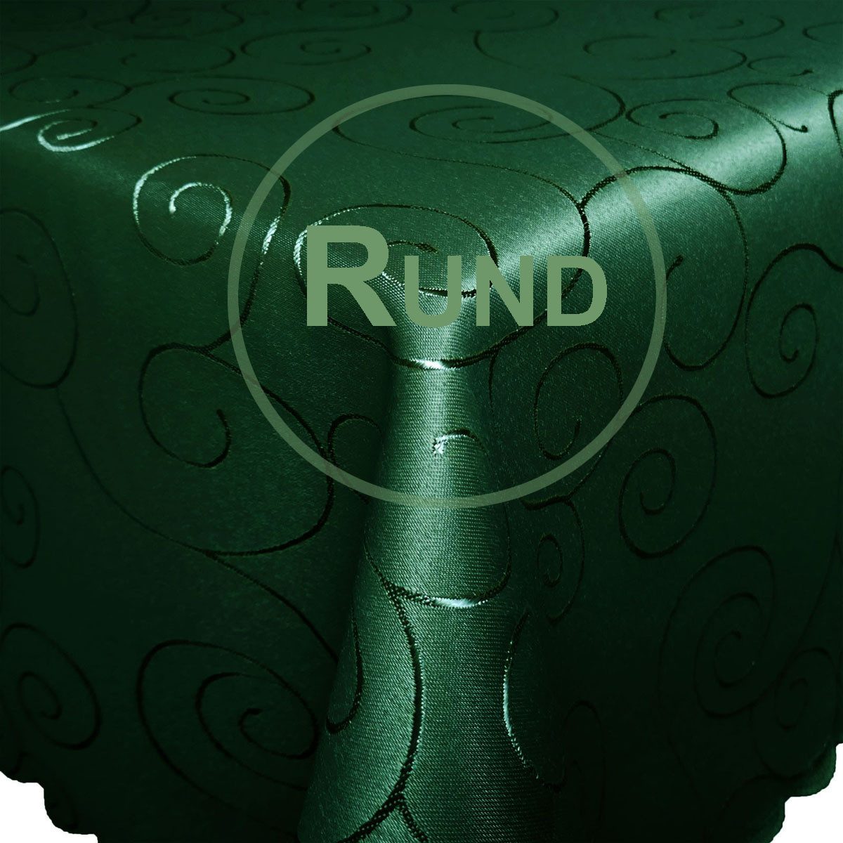 Bronze Tischdecke Ornamente RUND Tischdecke Seidenglanz uni Damast, strapaz günstig online kaufen