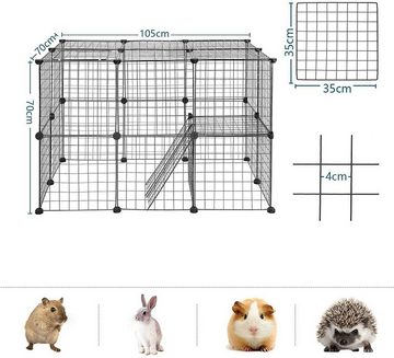 EUGAD Freigehege, DIY Katzenkäfig für Kleintiere 105x70x70 cm