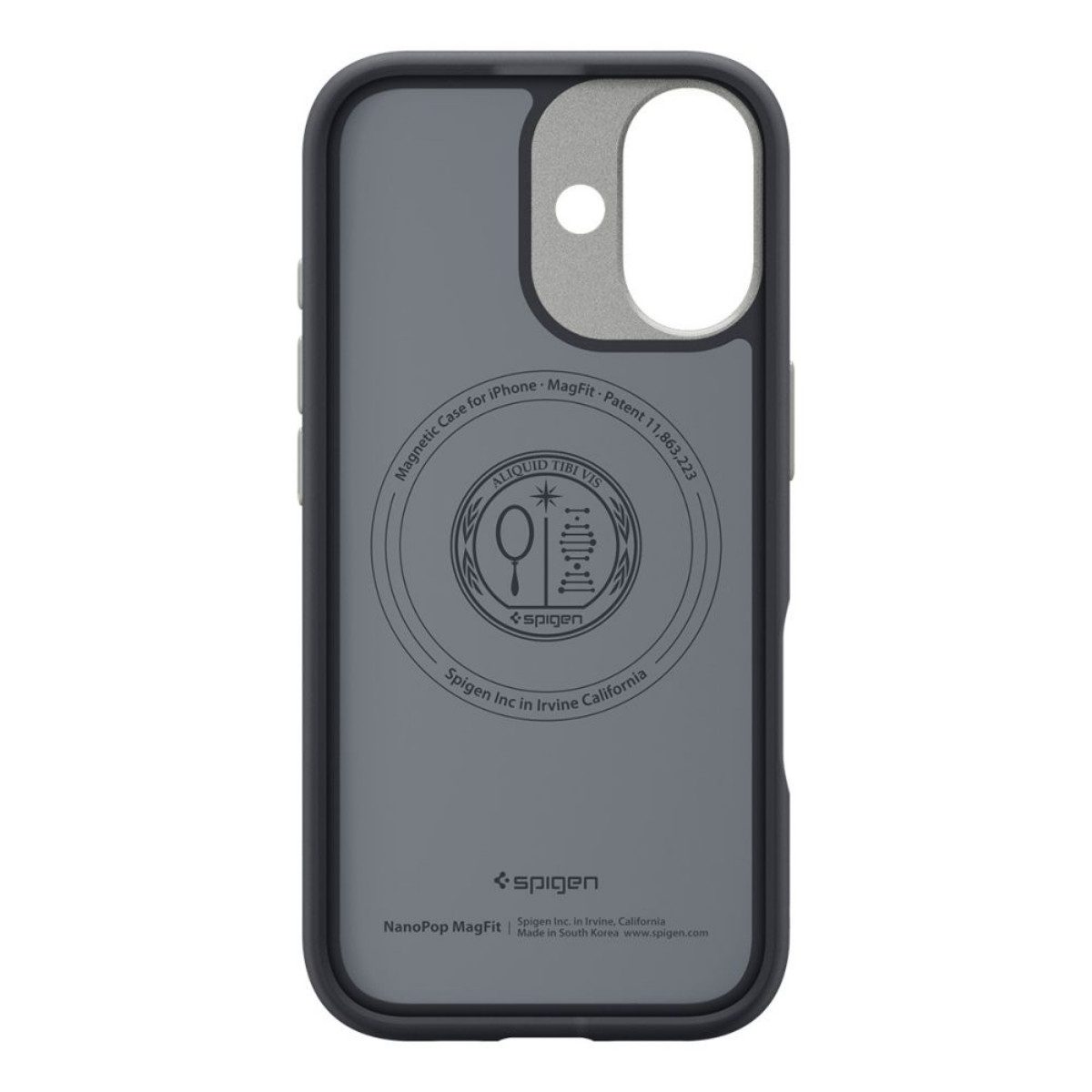 Spigen Handyhülle Nano Pop mit Magnetfunktion Kompatibel mit iPhone 17 Schwarz 6,1, Markantes Nano Pop Case mit integriertem Magnetring und Kontrastdesign