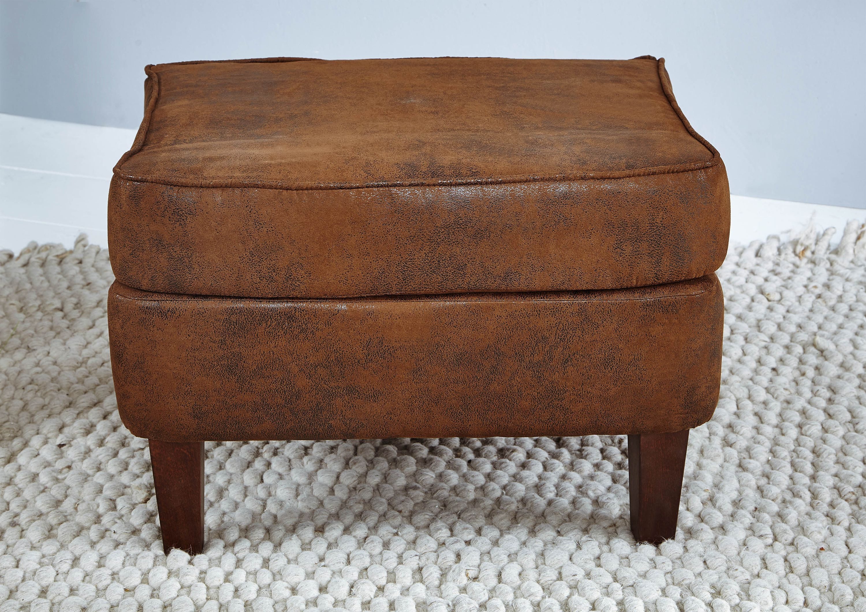 Massivmoebel24 Hocker CHESTERFIELD (Hocker 56x67x46 braun CHESTERFIELD), Hocker 56x67x46 braun CHESTERFIELD