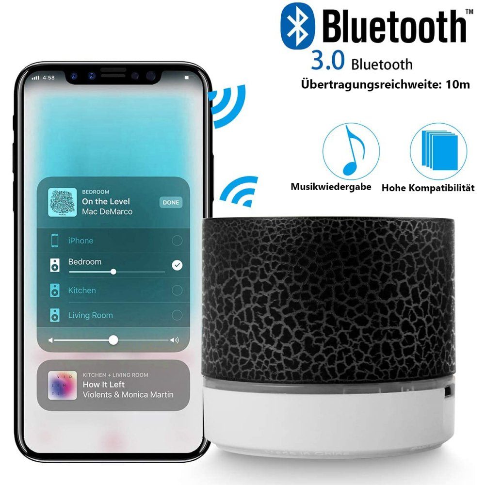 Bluetooth GelldG Licht, Musikbox Lautsprecher mit Bluetooth-Lautsprecher