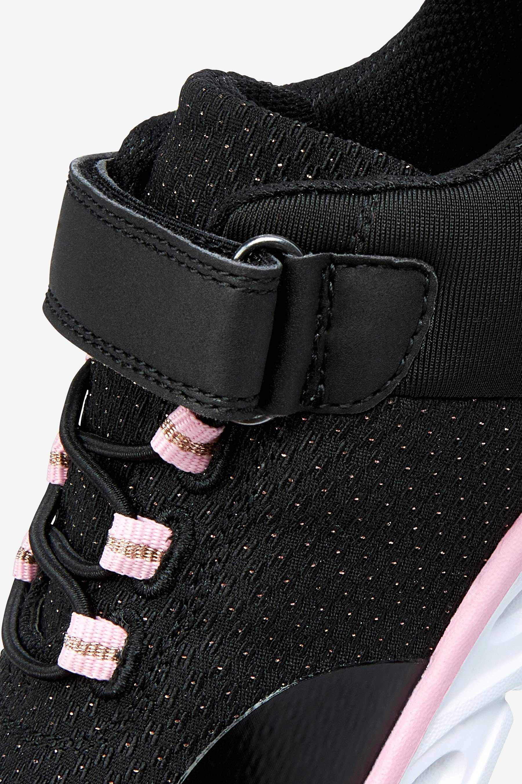(1-tlg) Next Black/Pink Lauf-Turnschuhe Sneaker