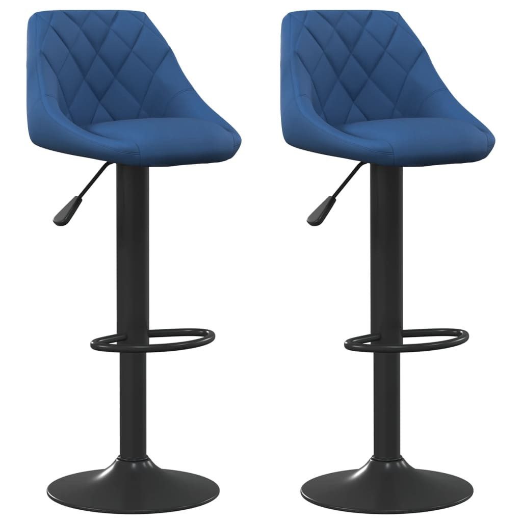 vidaXL Barhocker Barhocker 2 Stk. Blau Samt (2 St)