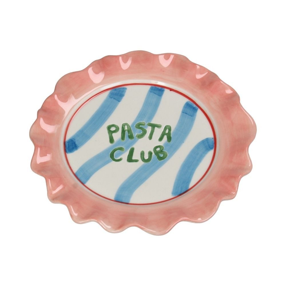 Kersten BV Speiseteller Teller Steingut - Pasta Club, (1 St), 21 x 21 cm