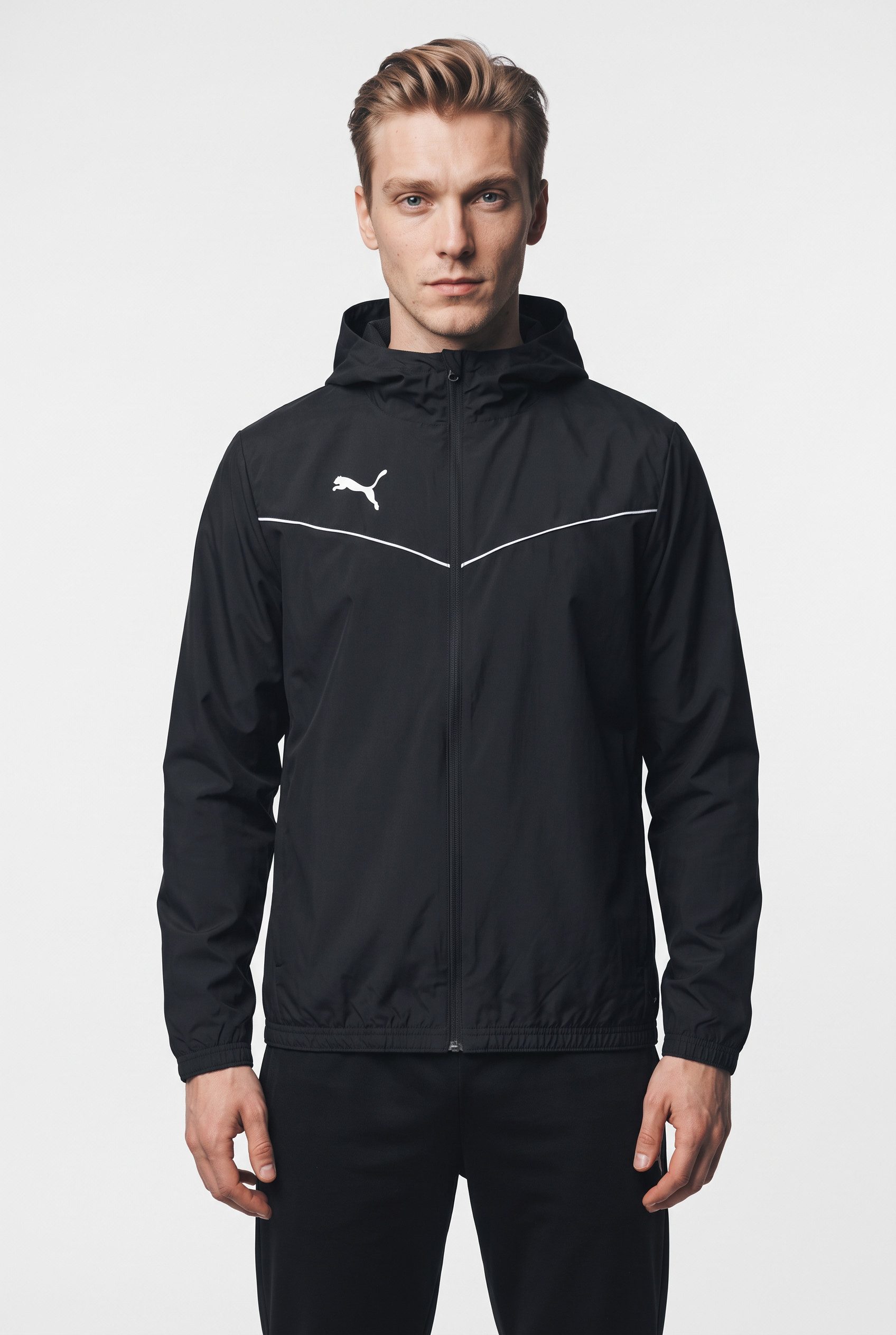 PUMA Allwetterjacke TEAMRISE ALL WEATHER JACKET mit Kapuze, mit Reißverschlusstaschen, Regular Fit