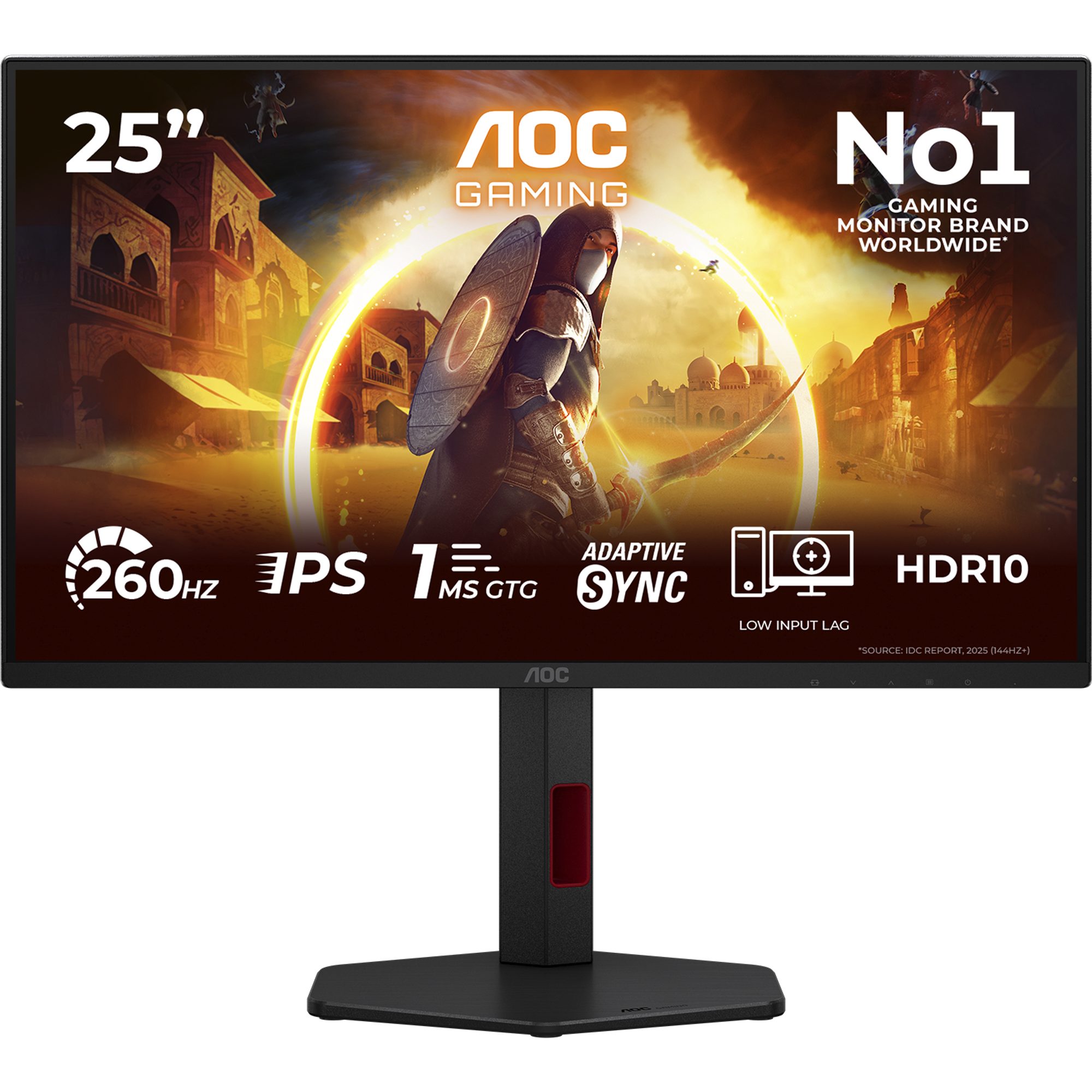 AOC AOC AGON 25G4ZR, Gaming-Monitor, (FullHD, Fast-IPS, HDMI, DP, E-Sport TFT-Monitor (1920 x 1080 px, Full HD, 1 ms Reaktionszeit, LED)