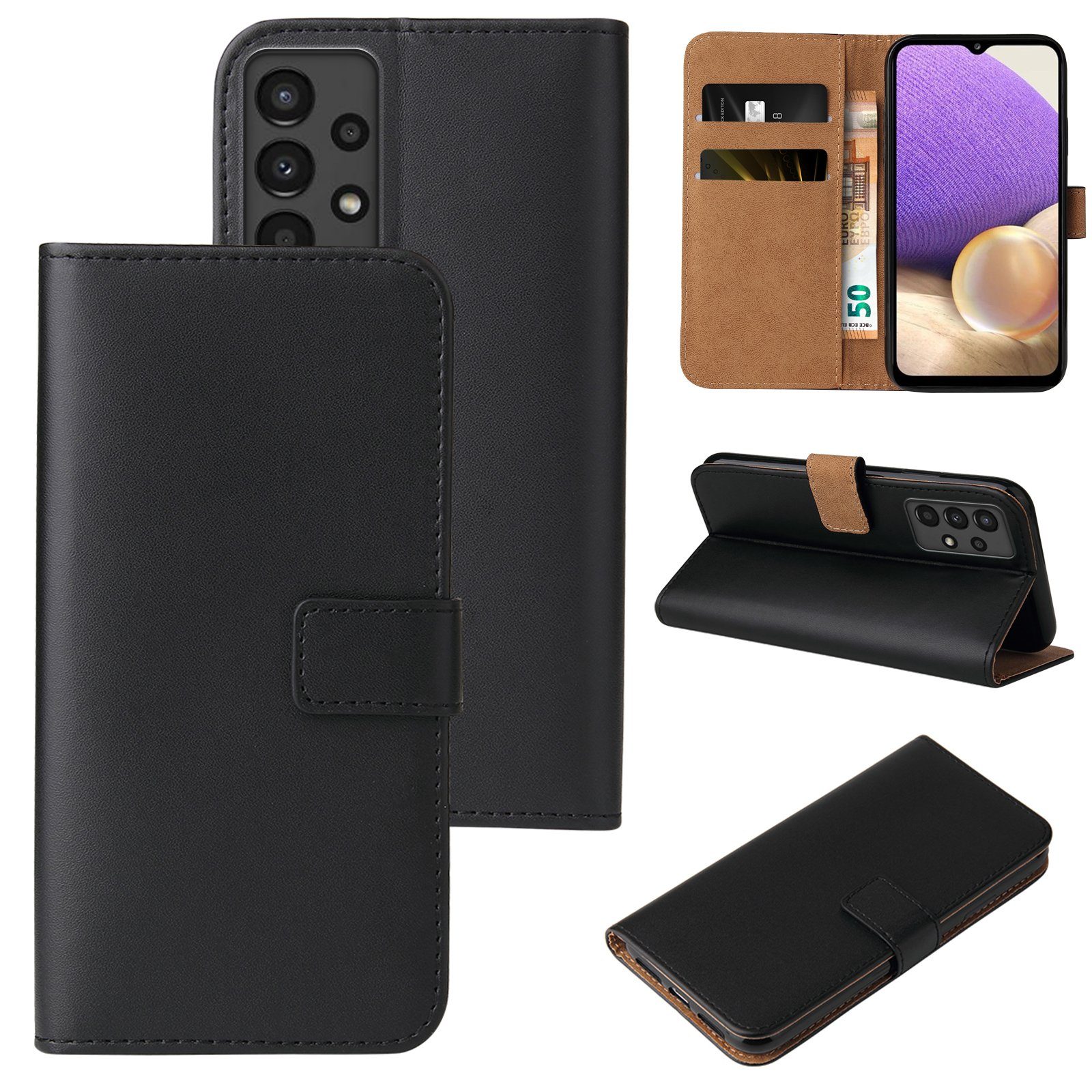 Tec-Expert Handyhülle Klapp Hülle für Samsung Galaxy A32 5G 6.5 Zoll, 6.5, Flip Case für Samsung Galaxy A32 5G