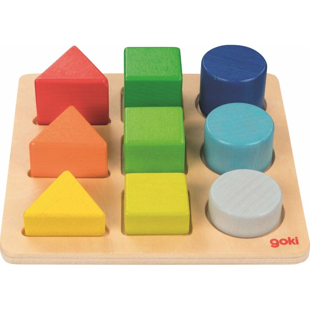 goki Puzzle Gollnest & Kiesel Standard Formen und Farbensortierbrett, Puzzleteile
