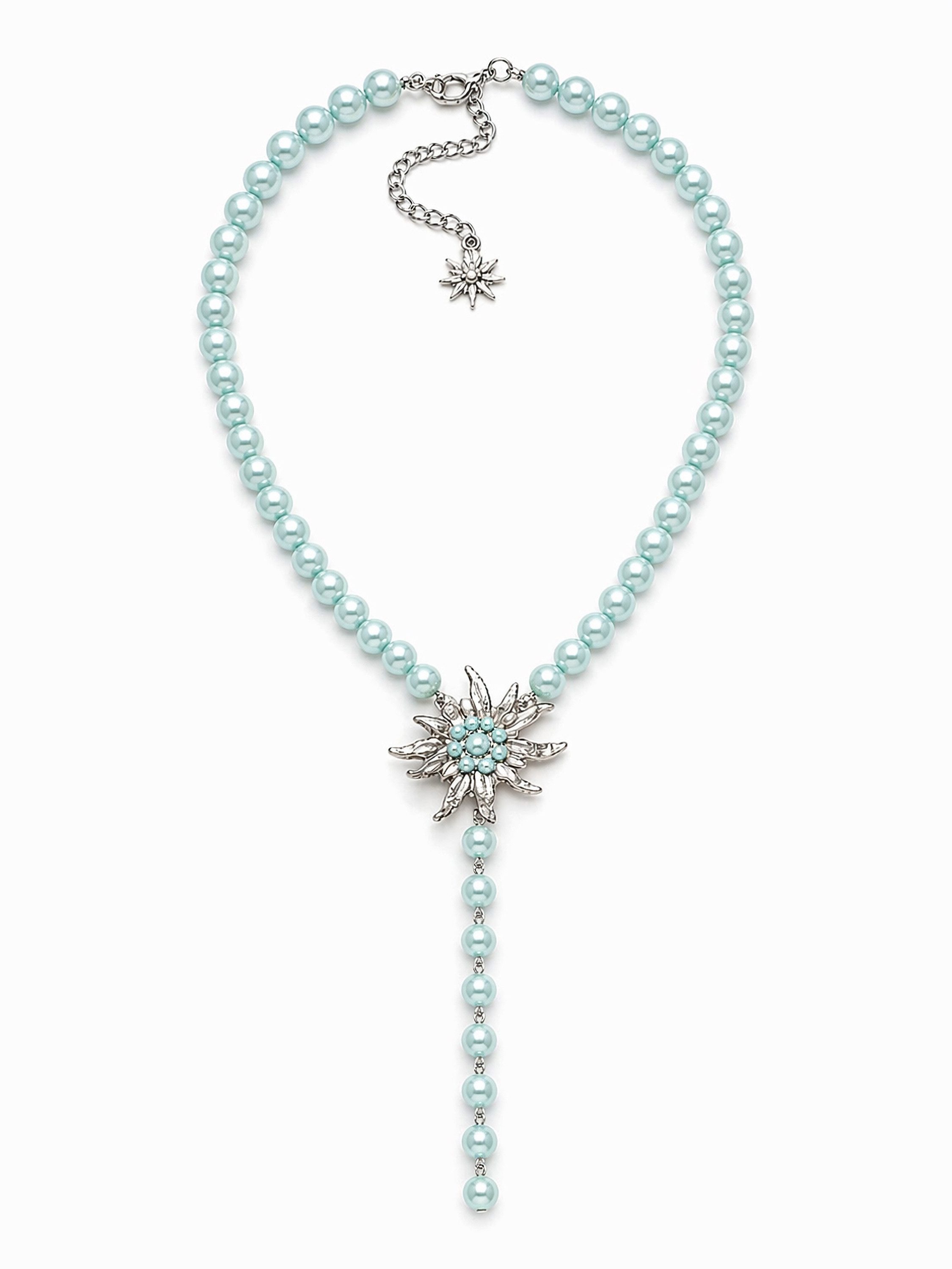 COLLEZIONE ALESSANDRO Kette mit Anhänger Alpenkette, Perlenkette mit Edelweiß