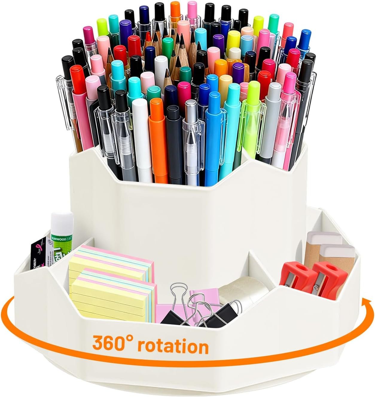 FELIXLEO Organizer Drehbarer Stiftehalter, Schreibtisch organizer 9 Fächer, 360° drehbar (1 St)