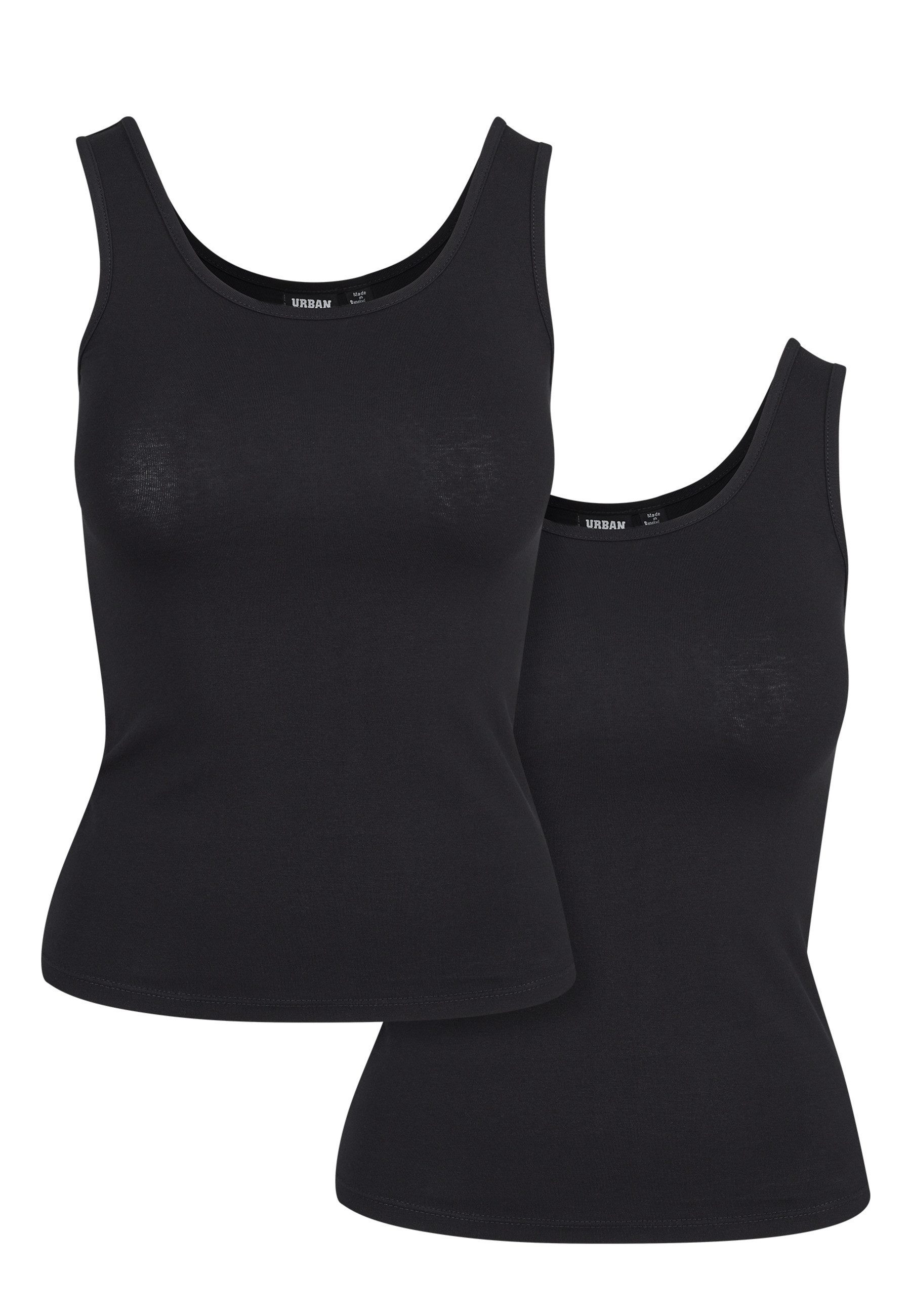 URBAN CLASSICS Tanktop Urban Classics Damen Ladies 2-Pack Basic Stretch Top (1-tlg)