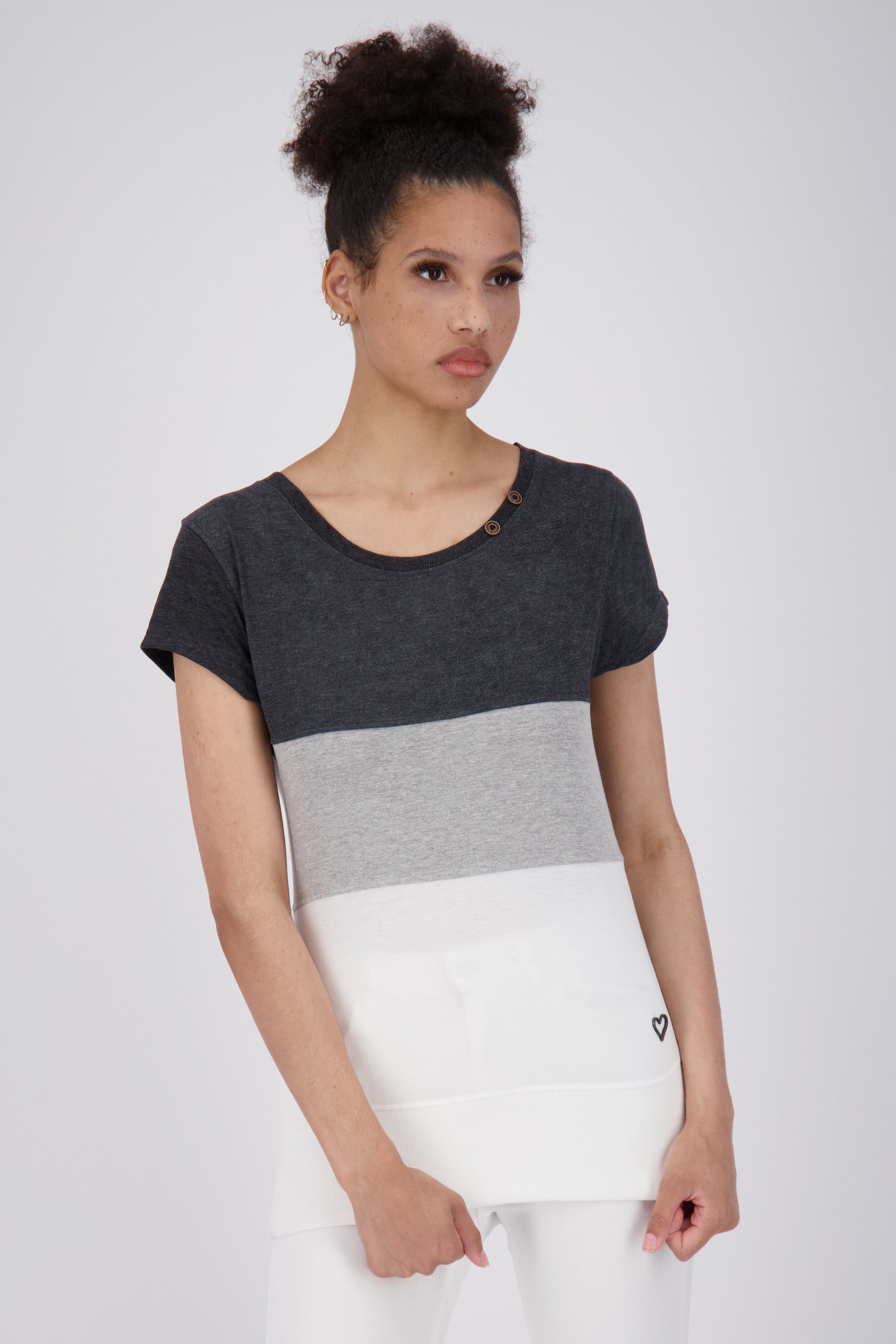 [Sonderverkauf] Alife & T-Shirt A Kickin melange Shirt cloudy CoriAK T-Shirt Damen