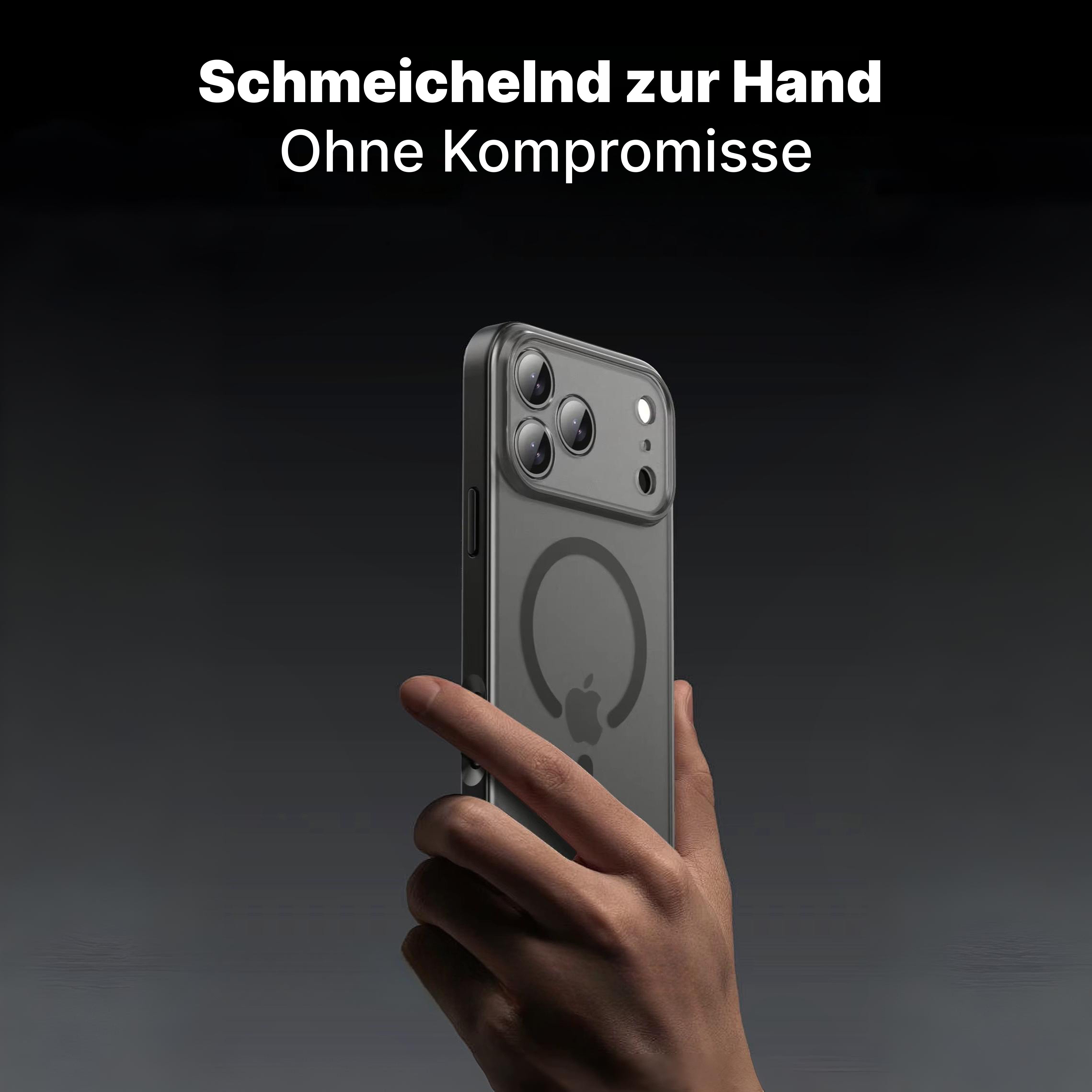 Futurea Handyhülle Smartphone iPhone Hülle Schwarz MagSafe Case Frosted-Black Case, für Apple iPhone 17, 17 Air, 17 Pro, 17 Pro Max
