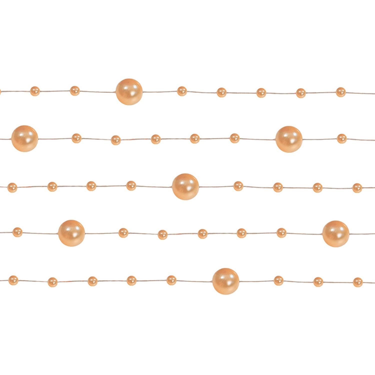 partydeco Girlande Perlengirlande 1,3m Orange