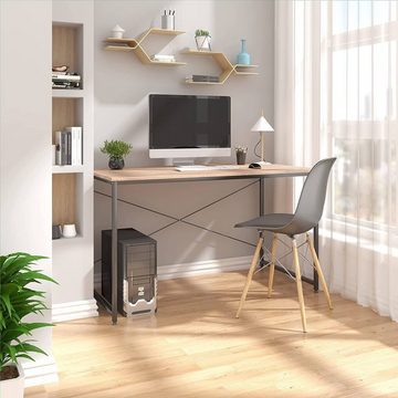 Woltu Schreibtisch, Schreibtisch aus Holz & Stahl in modernem Design
