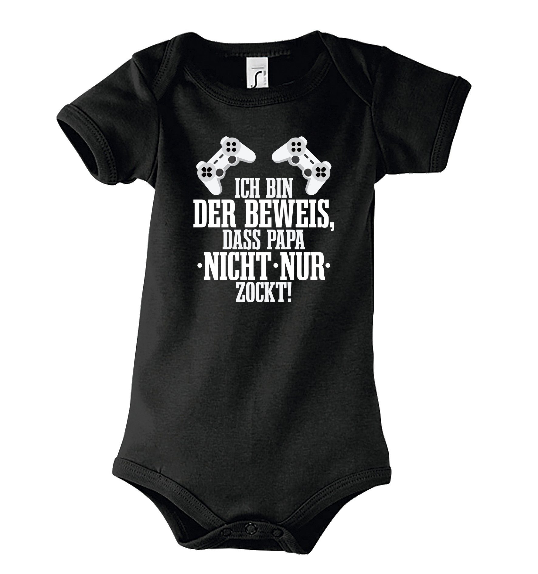 Youth Designz Kurzarmbody Ich Bin Der Beweis, Dass Papa Nicht Nur Zockt Baby Body Strampler