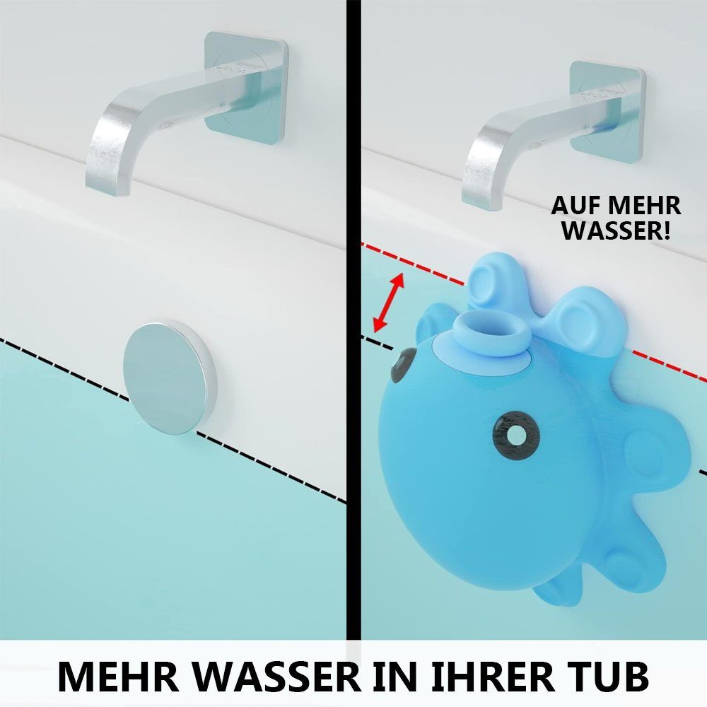 TUABUR Duschschwamm Badewannen-Überlauf-Ablaufabdeckung