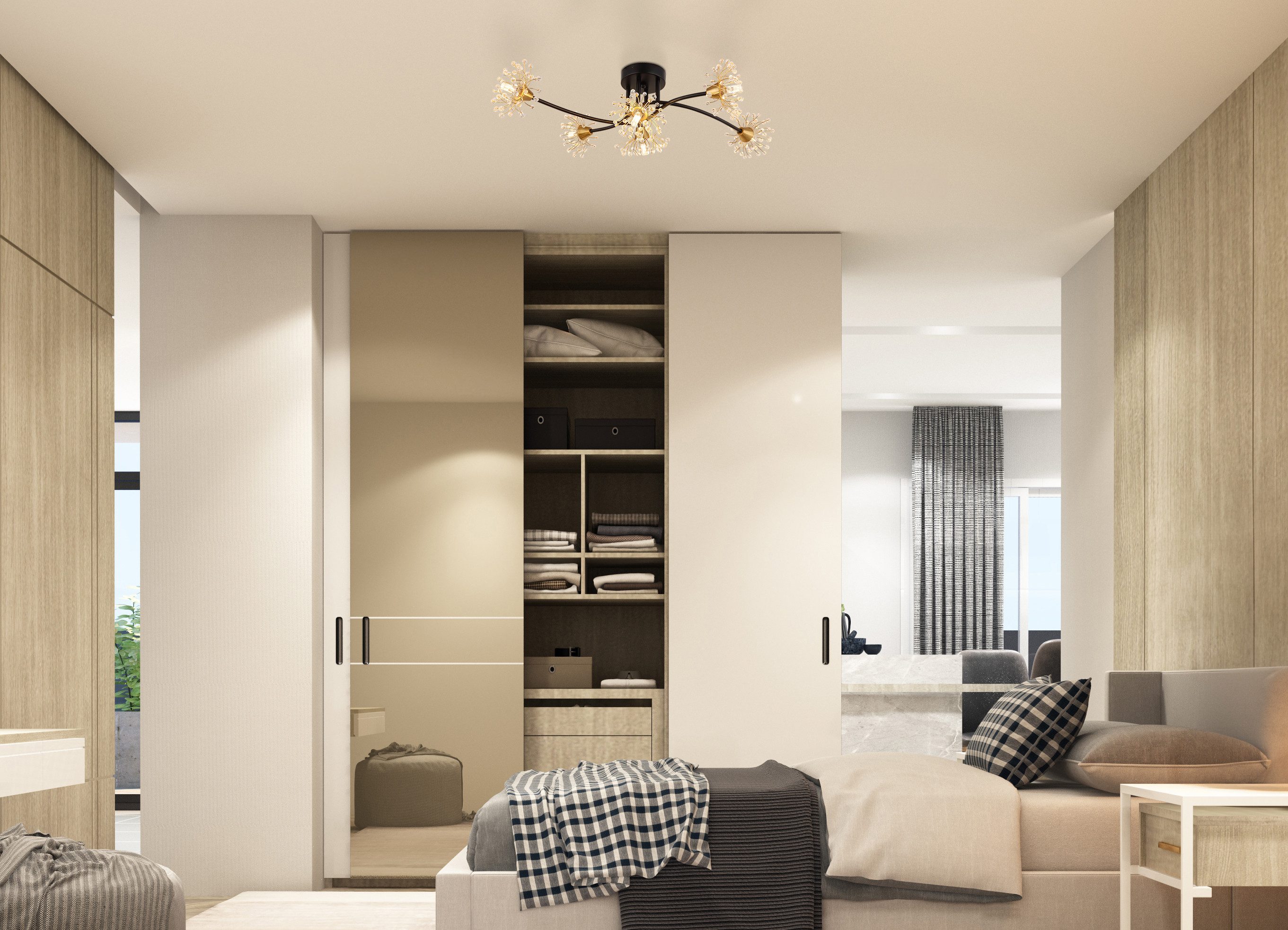 GLOBO LIGHTING Deckenleuchte FIORE, ohne Leuchtmittel, Deckenlampe/goldfarb günstig online kaufen