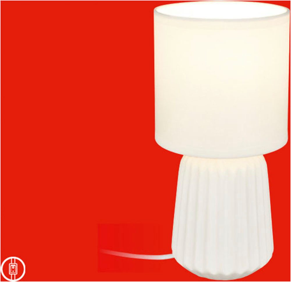 Briloner Leuchten LED Tischleuchte DORA, ohne Leuchtmittel, 13x27 cm, Schlafzimmer, Wohnzimmer, Flur